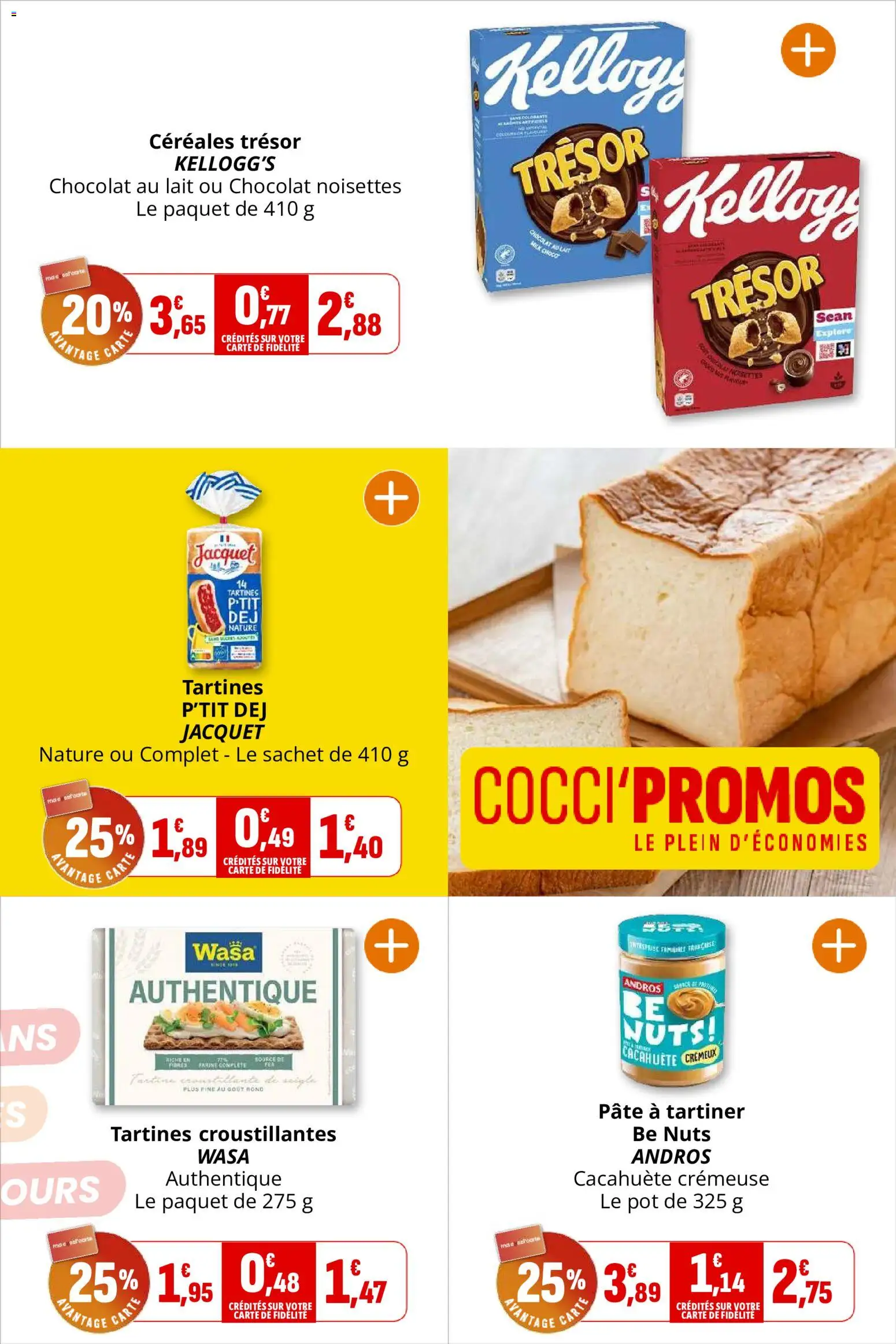 {H1} | Page: 14 | Produits: Cacahuète, Tartines, Pâte à tartiner, Chocolat au lait