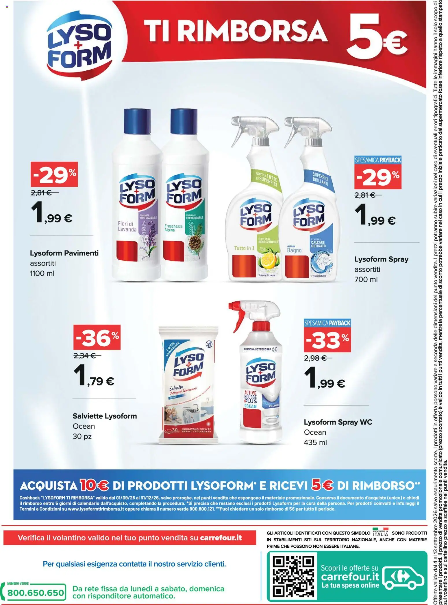 Volantino Carrefour del 04/09/2026 | Pagina: 2 | Prodotti: Limone, Fiori, Bagno, Fragranza
