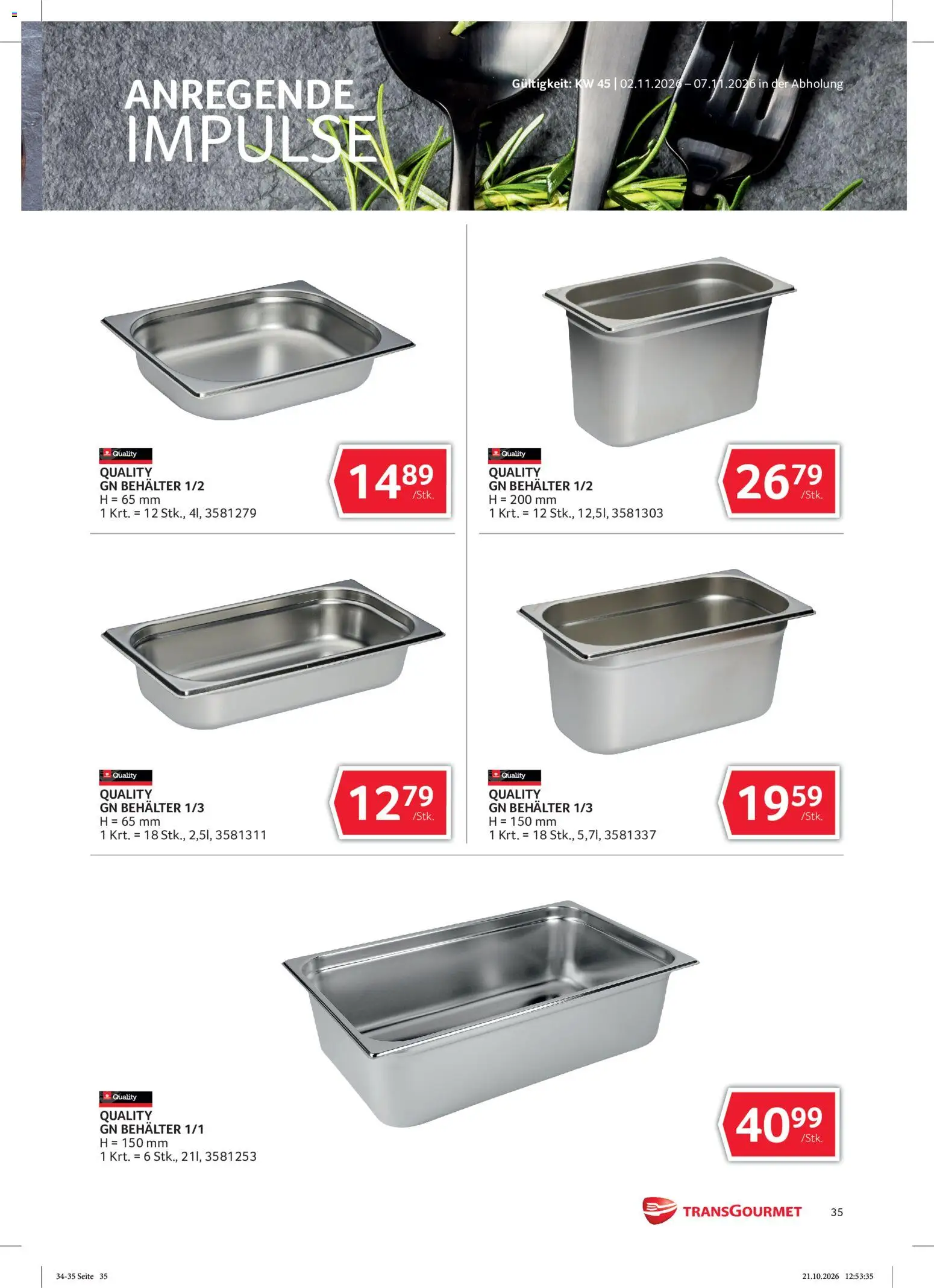 Transgourmet Abhol Aktion gültig ab 02.11.2026 | Seite: 35