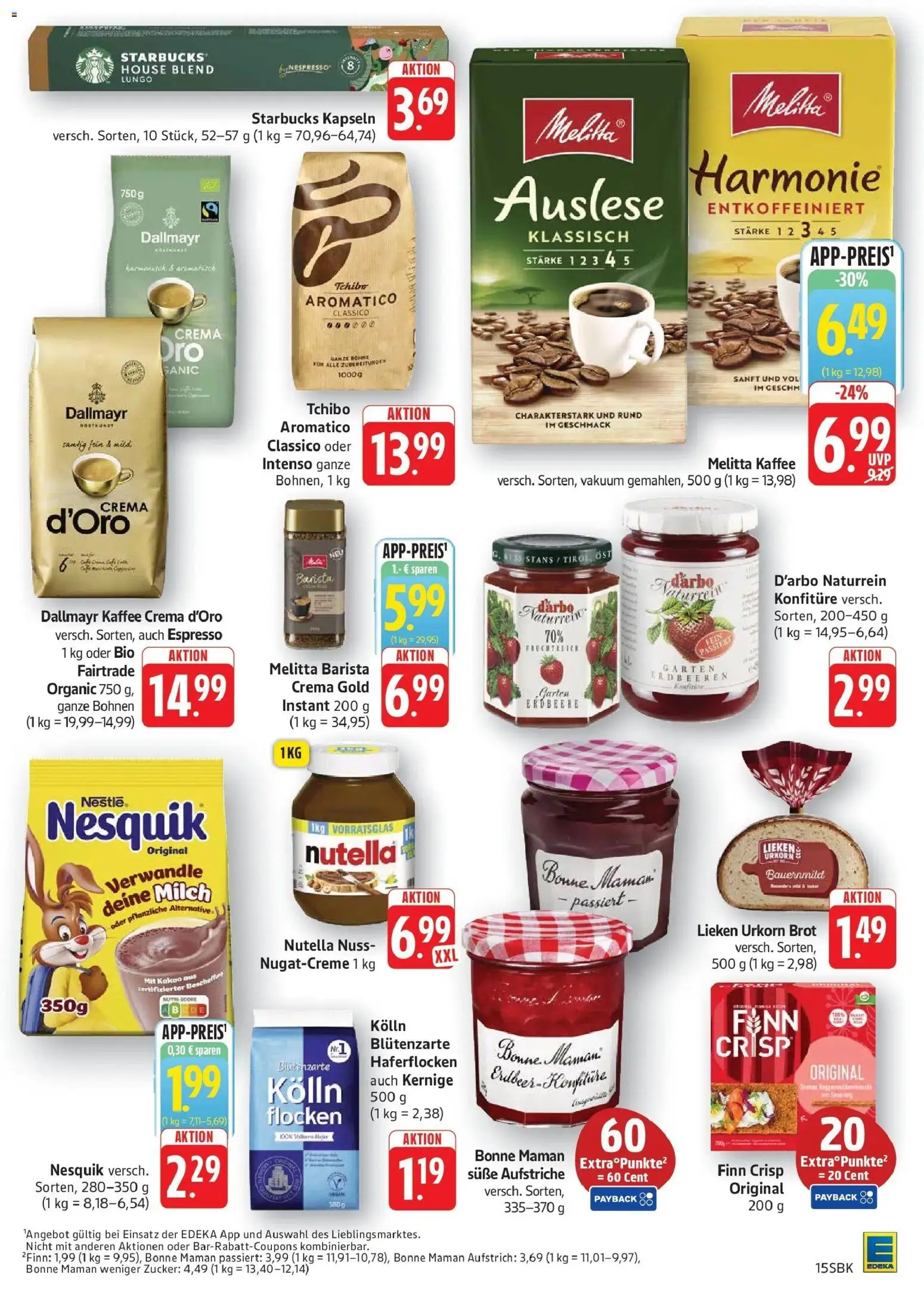 Edeka prospekt Pirmasens – gültig ab 08.06.2026 | Seite: 15 | Produkte: Melitta, Nesquik, Nutella, Dallmayr
