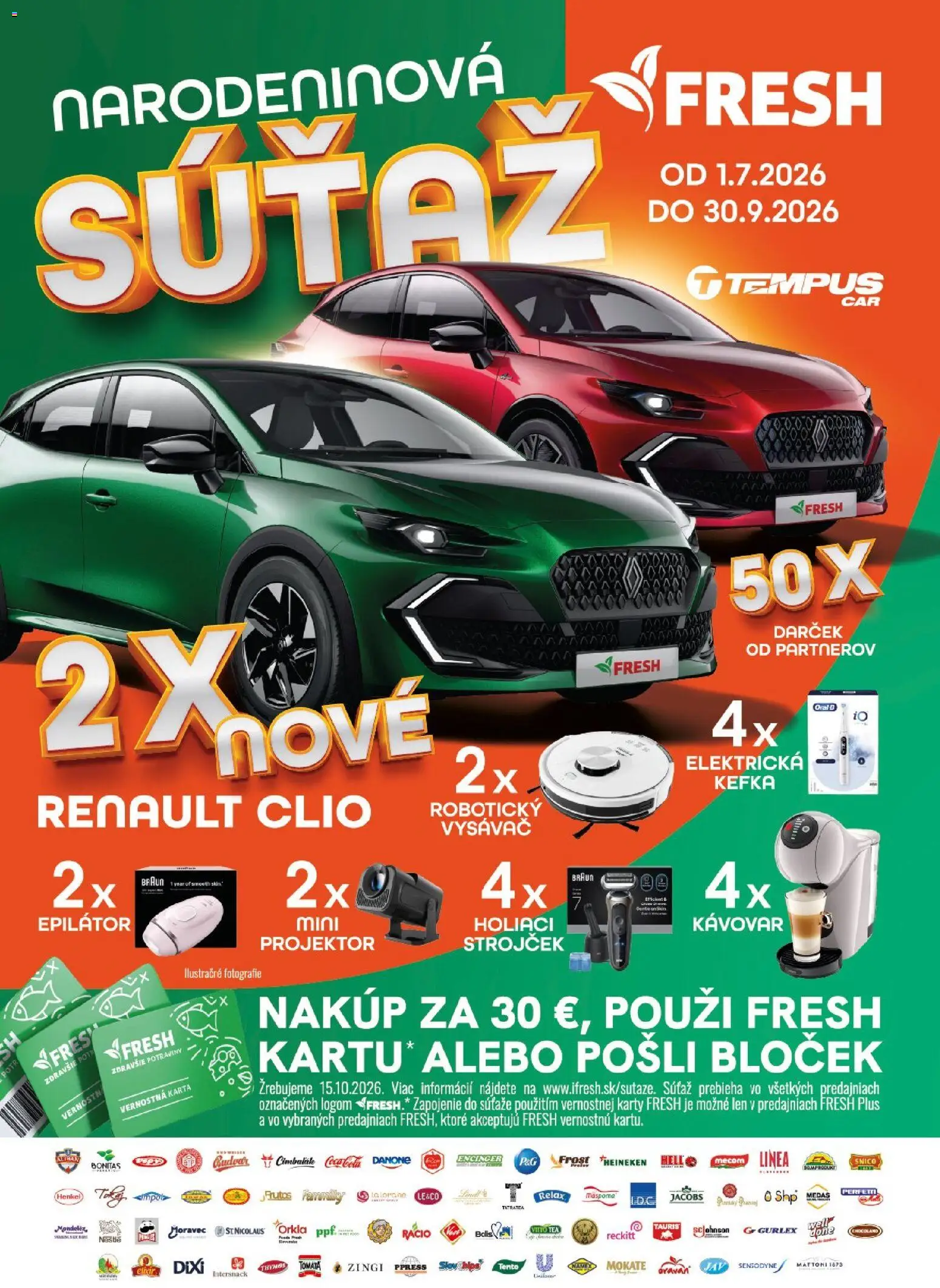 Nové Fresh akcie – leták je platný od 13.08.2026 | Strana: 8 | Produkty: Elektrická kefka, Robotický vysávač, Strojček, Kávovar