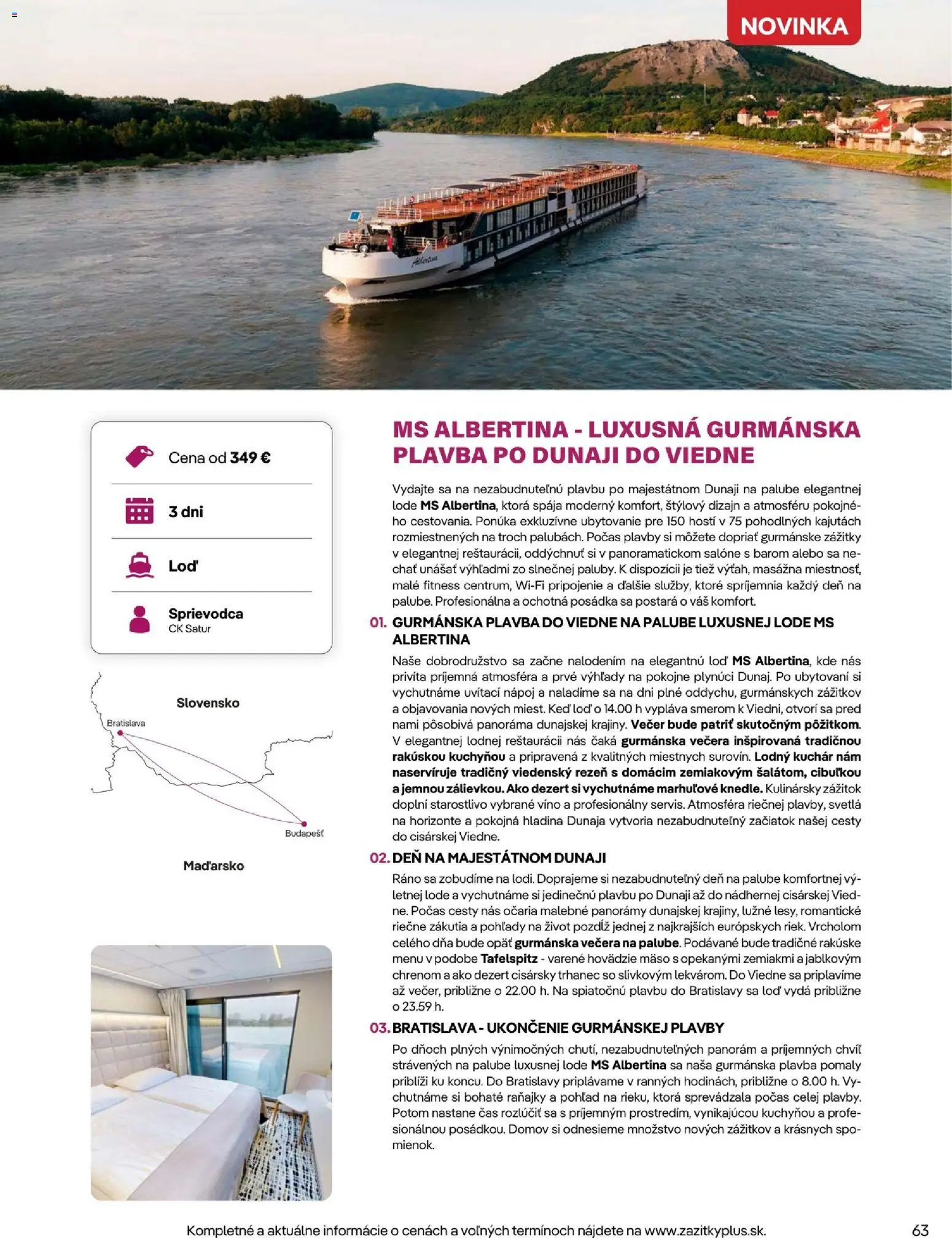 Nové Satur akcie – leták je platný od 02.09.2026 | Strana: 63 | Produkty: Víno, Mäso, Dezert, Svetlá