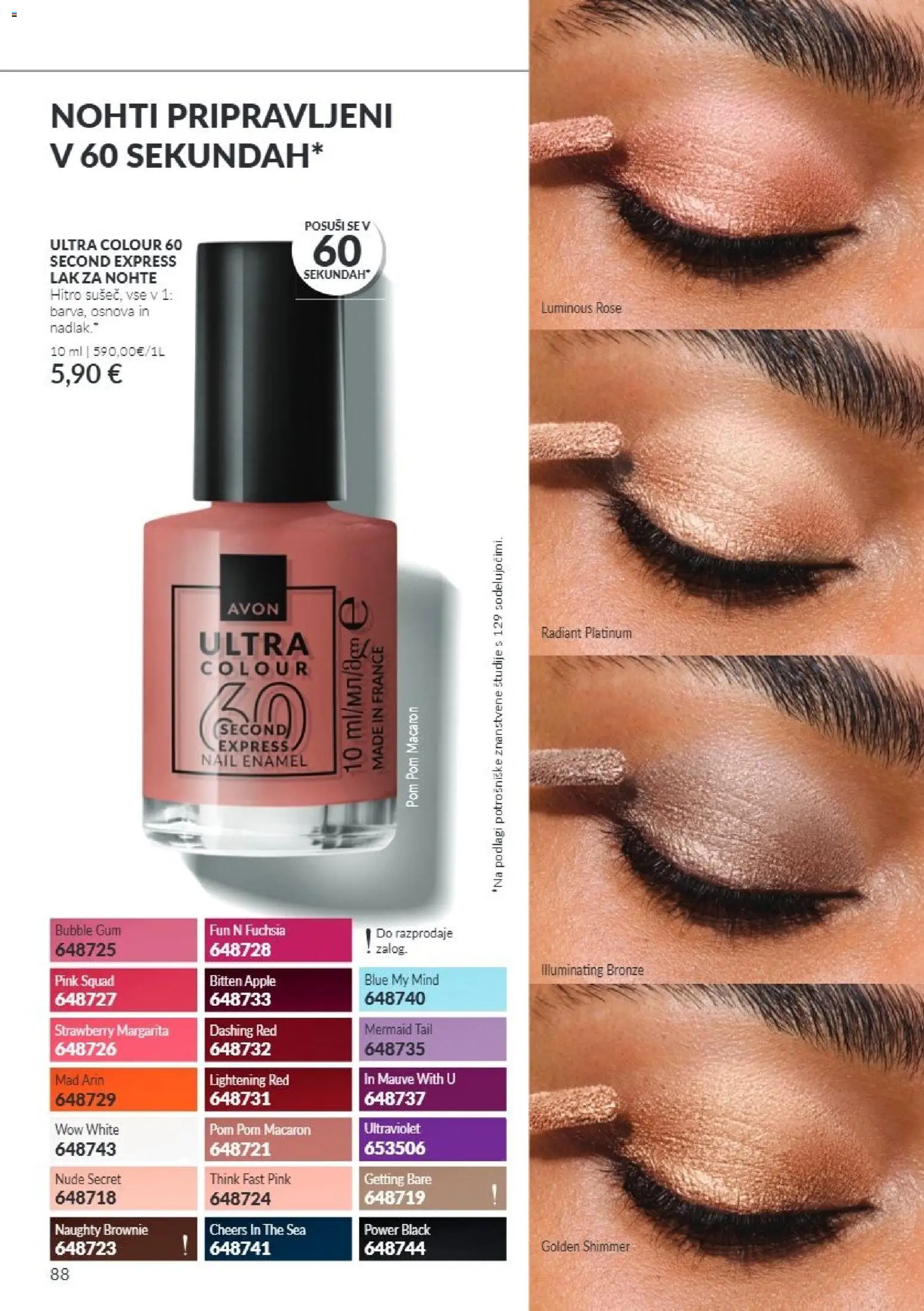 Novi Avon katalog ponudbe – veljaven od 01.11.2026 | Stran: 88 | Izdelki: Lak za nohte, Lak