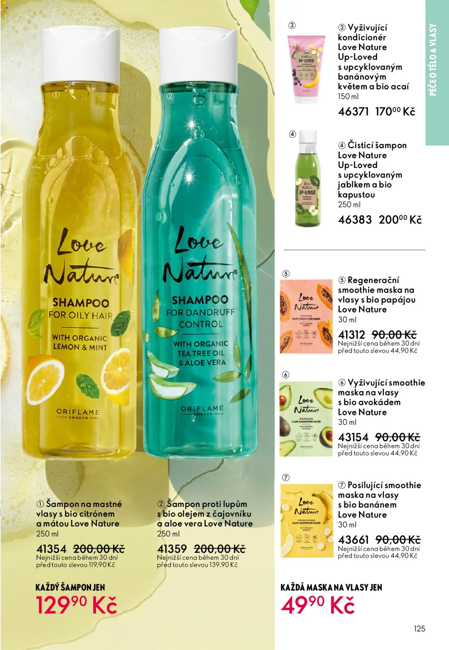 Oriflame katalog č. 05/2026 od 25.03.2026 | Strana: 125 | Produkty: Tea Tree Oil, Šampon proti lupům, Kondicionér, Maska