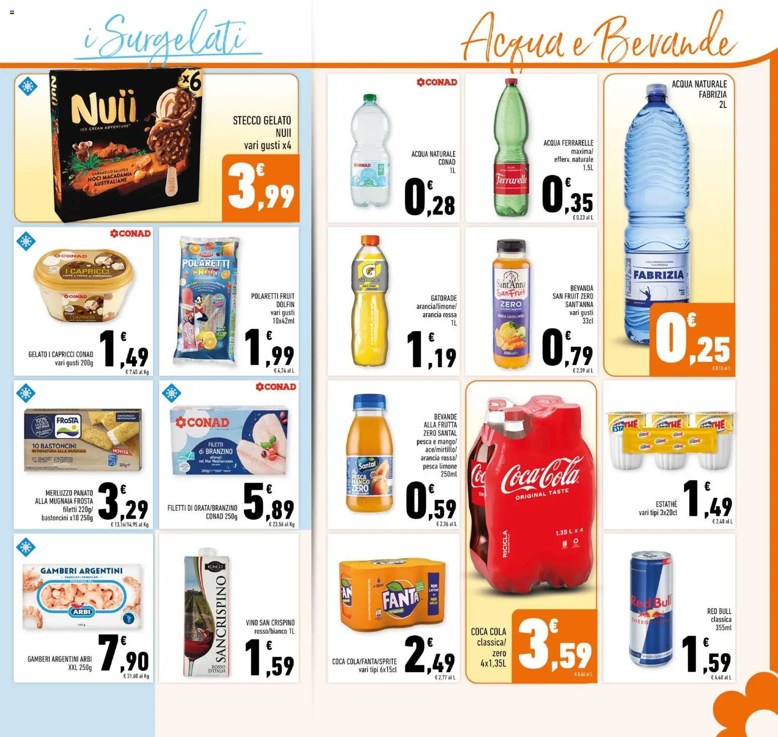 Volantino Conad del 15/07/2026 | Pagina: 11 | Prodotti: Gamberi, Vino, Noci, Vino rosso