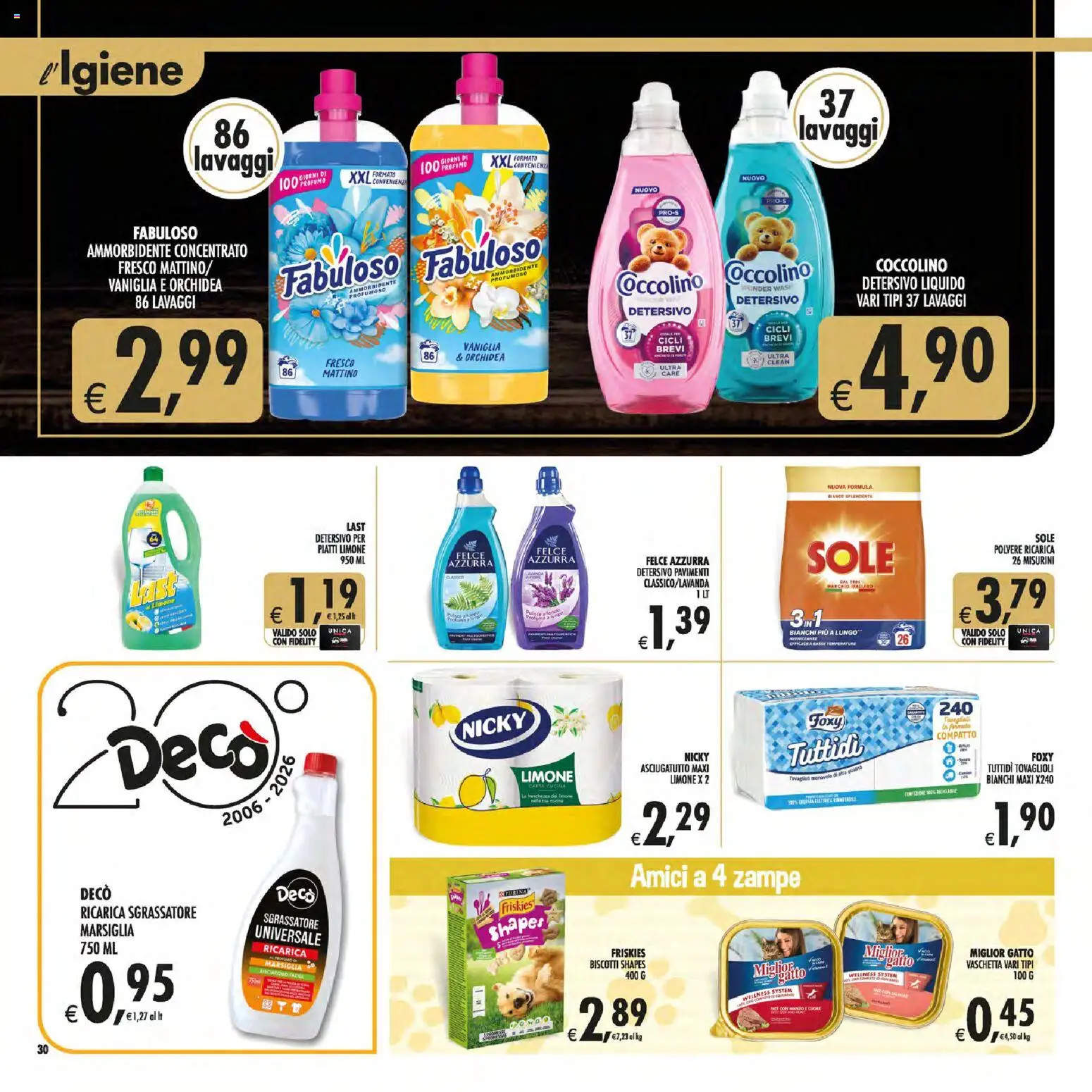 Volantino Decò del 30/06/2026 | Pagina: 30 | Prodotti: Biscotti, Sgrassatore, Limone, Orchidea