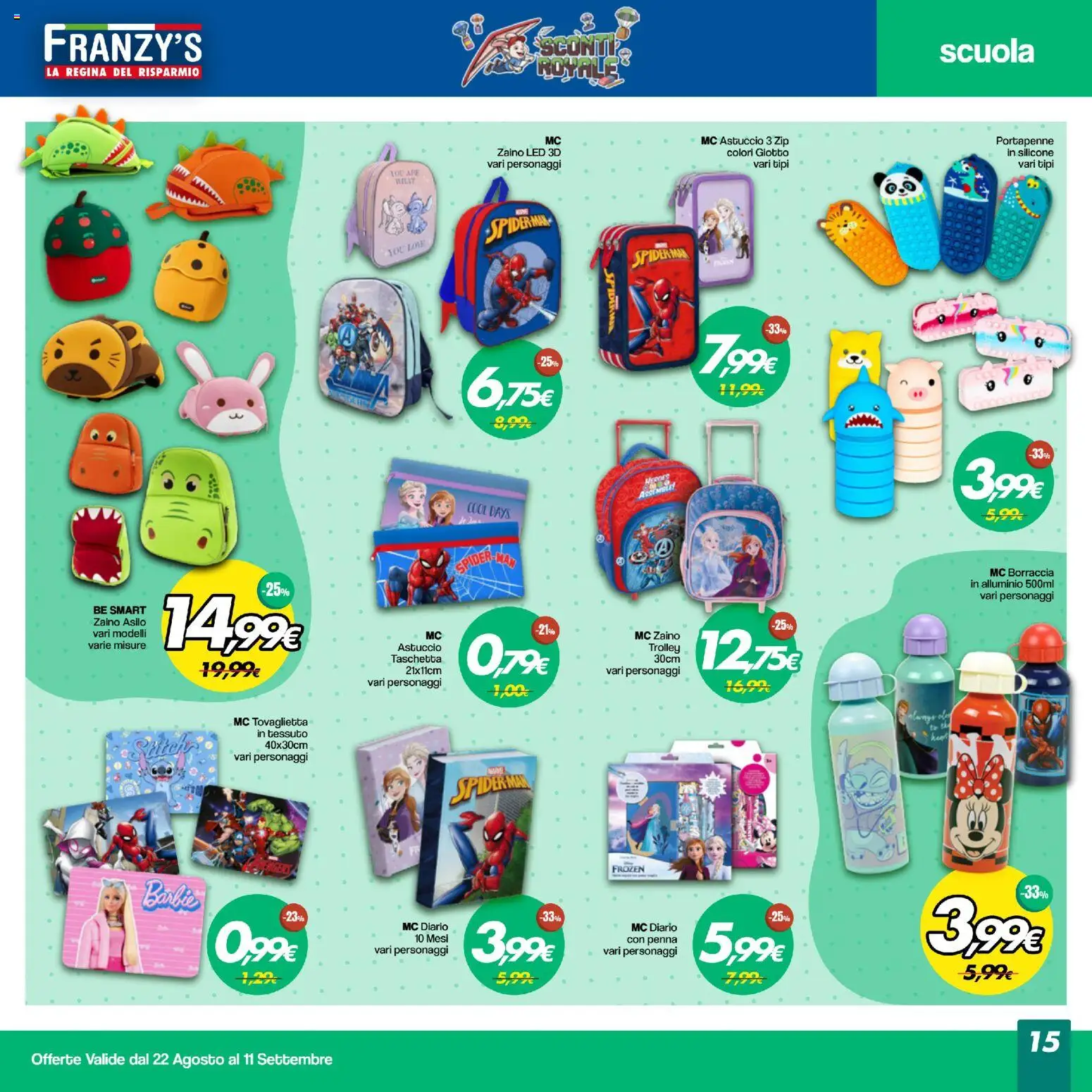 Volantino Franzy's del 22/08/2026 | Pagina: 15