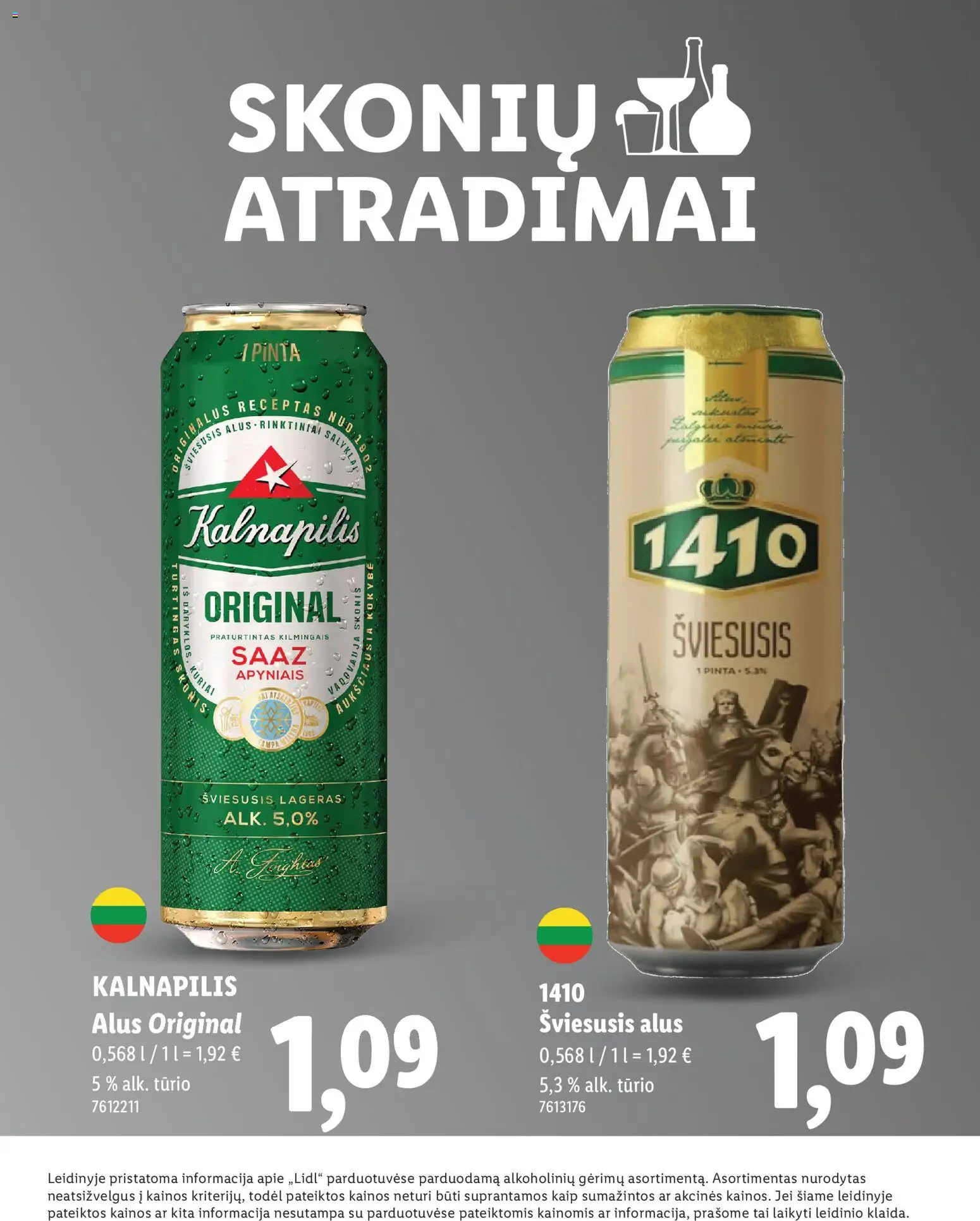 LIDL akcijos nuo 2025.12.04 | Puslapis: 2 | Prekių: Alus