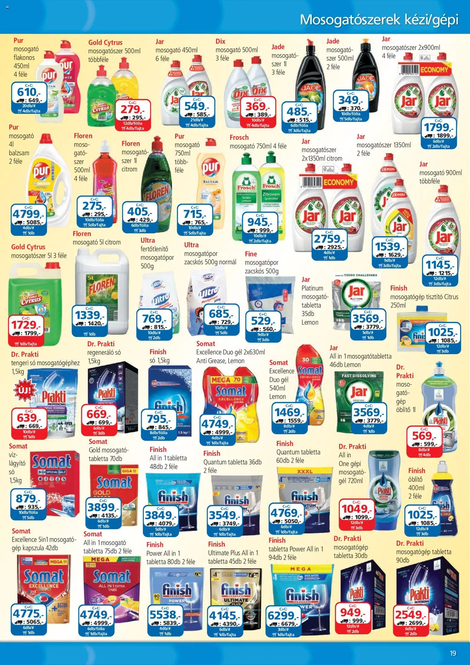 ÁRKLUB akciós ujság - amely érvényes a következő dátumtól: 01.06.2026 | Oldal: 19 | Termékek: Mosogatógép, Mosogatógép tabletta, Mosogatószer, Mosogatógép tisztító