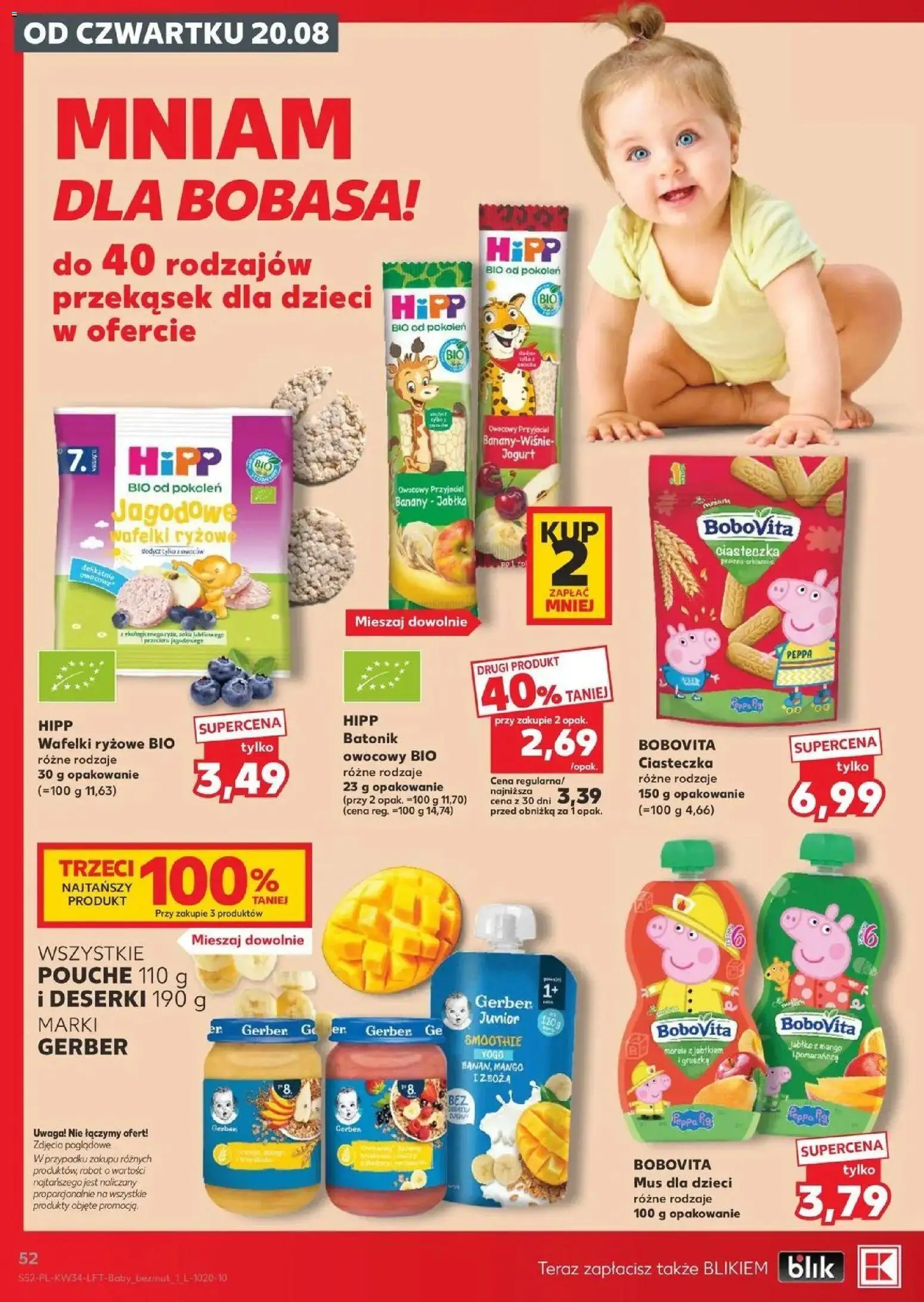 Kaufland gazetka od 20.08.2026 - od jutra PDF | Strona: 52 | Produkty: Smoothie, Jogurt, Jabłka, Ciasteczka