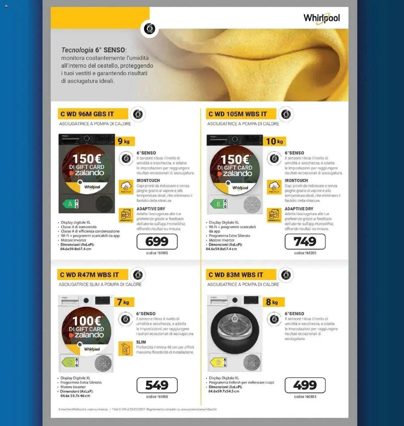 Volantino Trony del 02/10/2026 | Pagina: 26 | Prodotti: Vestiti, Asciugatrice