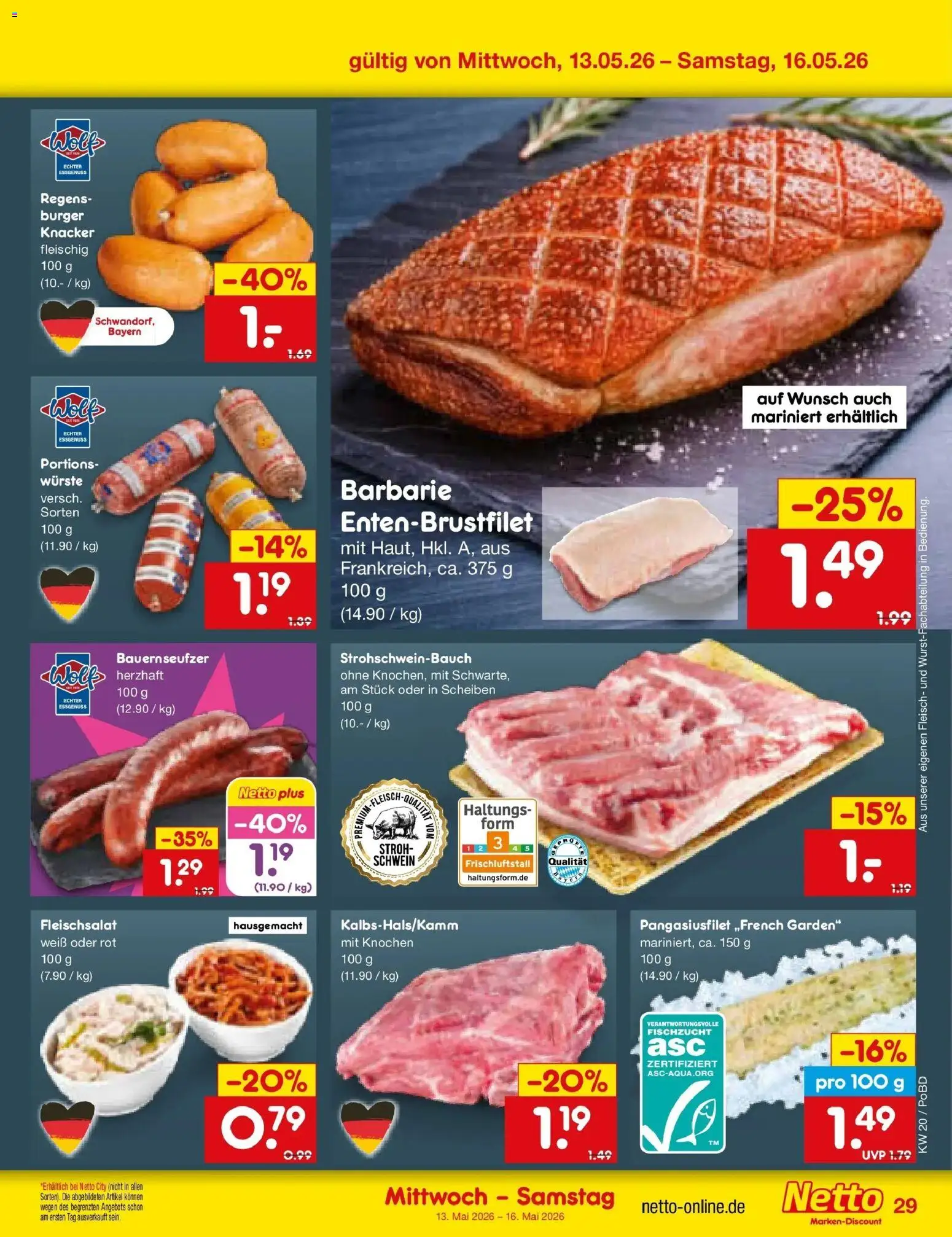Netto Marken-Discount Prospekt Selb	 – gültig ab 10.05.2026 | Seite: 40 | Produkte: Burger, Fleisch