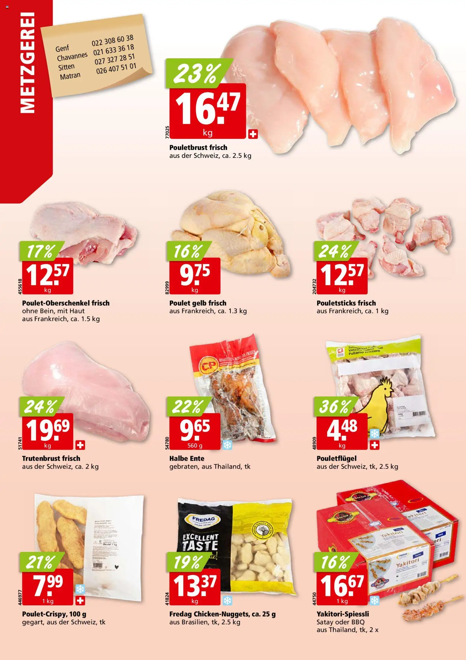 Aligro aktionen Chavannes, Matran, Genf, Sitten – gültig ab 05.10.2026 | Seite: 6 | Produkte: Pouletbrust