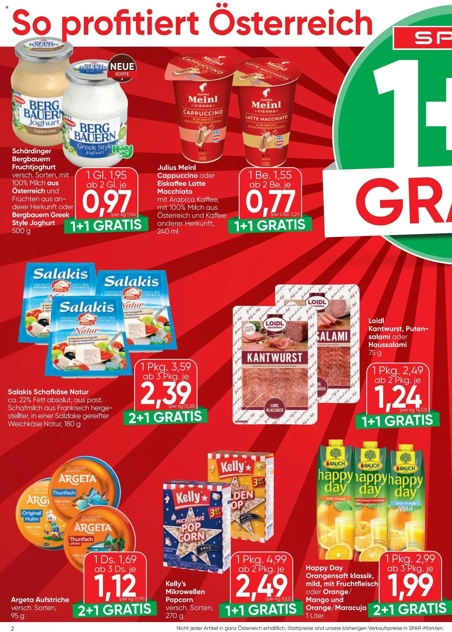Spar - Flugblatt gültig ab 18.06.2026 | Seite: 2 | Produkte: Salz, Mango, Milch, Joghurt