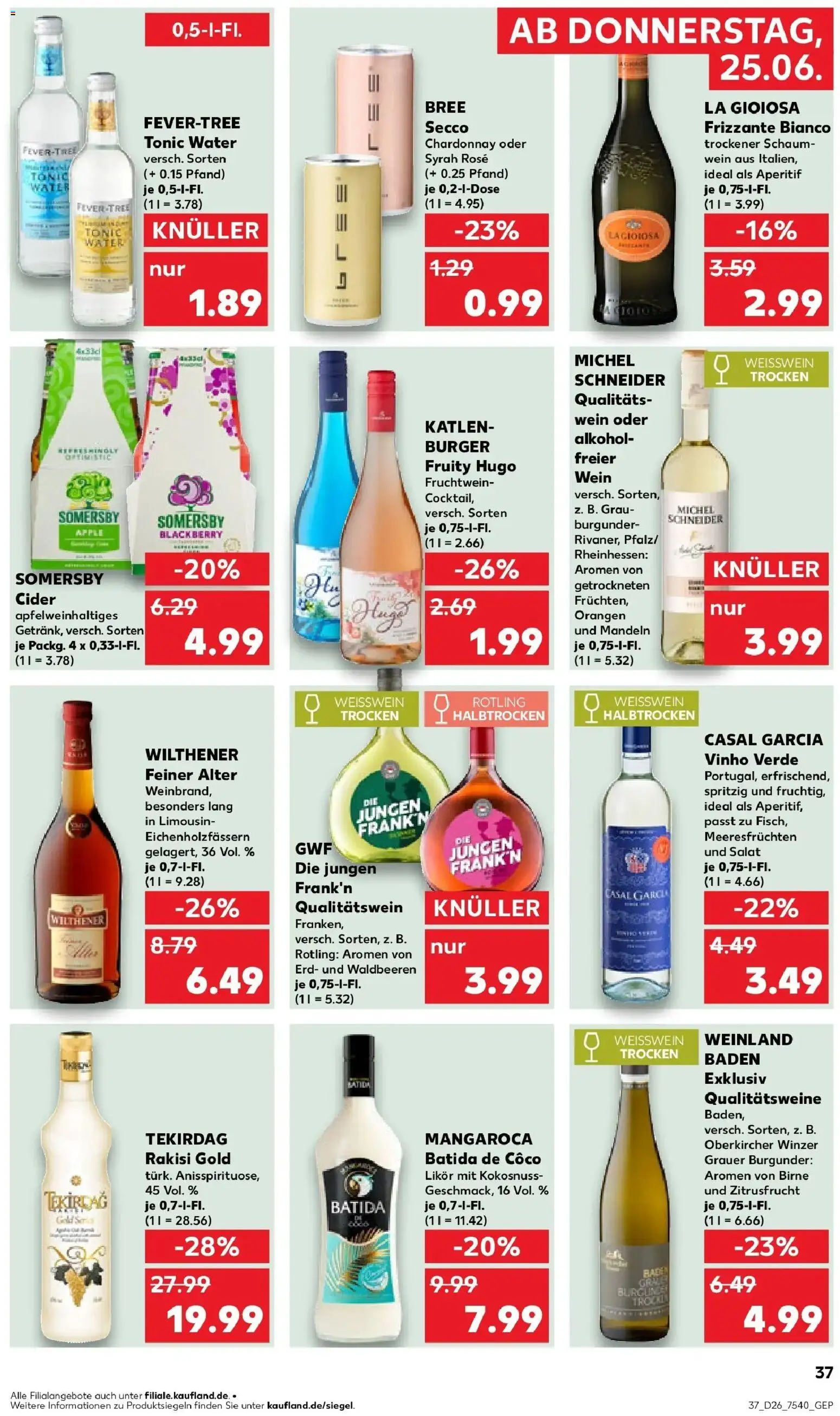 Kaufland Prospekt Dessau-Roßlau – gültig ab 22.06.2026 | Seite: 46 | Produkte: Weißwein, Bree, Birne, Wein