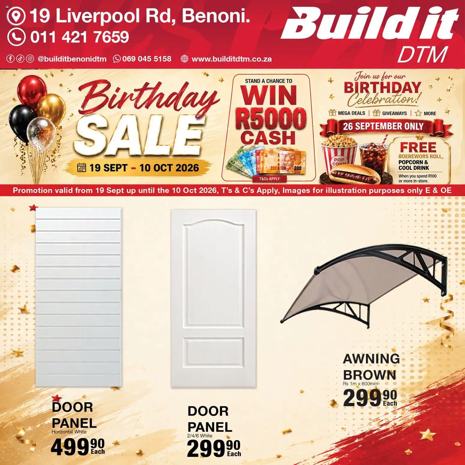 New Build It catalogue – valid from 19/09/2026 | Page: 6 | Products: Corn, Boerewors, Popcorn