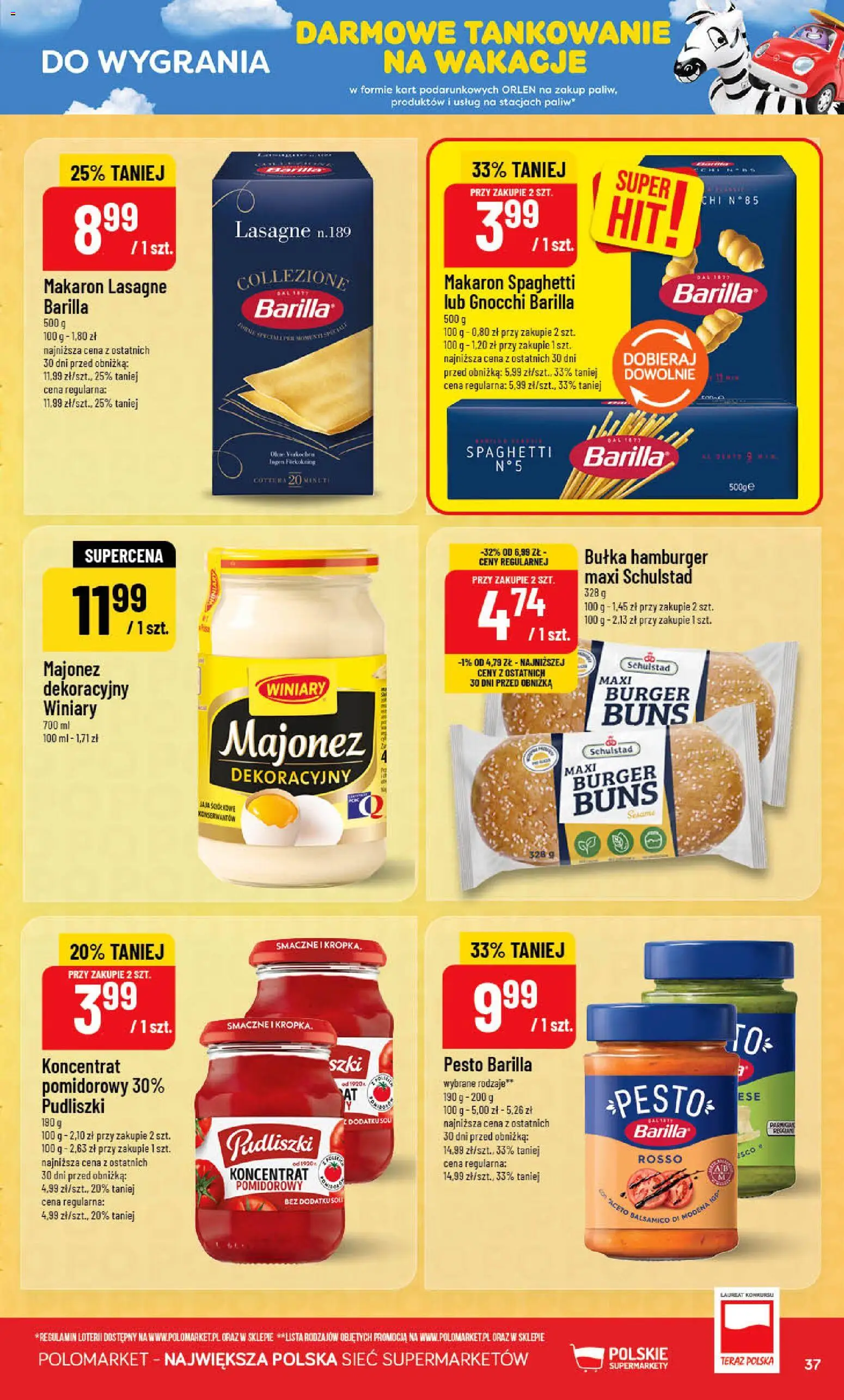 POLOmarket gazetka od 08.07.2026 | Strona: 37 | Produkty: Hamburger, Lasagne, Gnocchi, Majonez