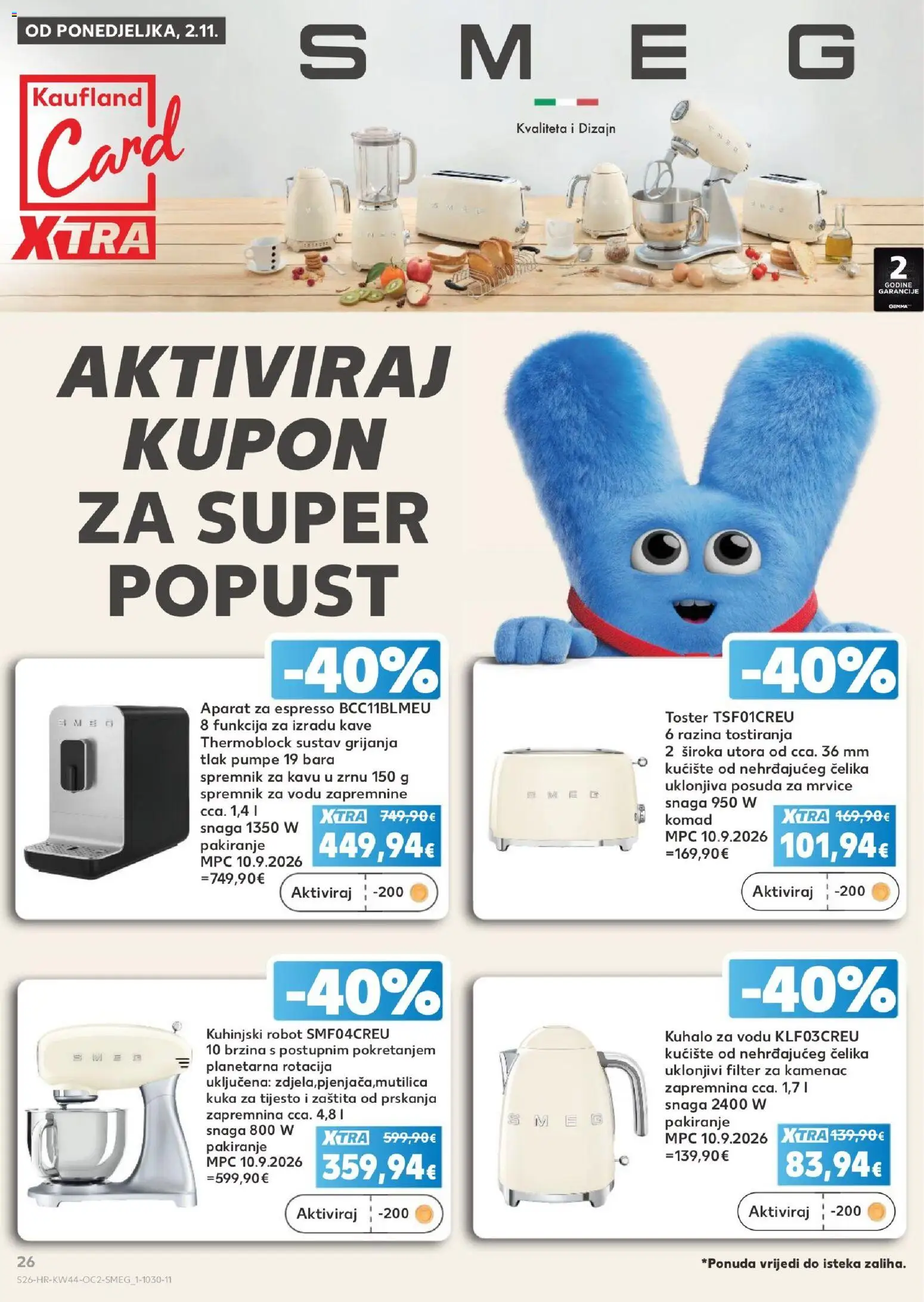 Kaufland katalog | vrijedi od 28.10.2026 | Stranica: 26 | Proizvodi: Kuhalo za vodu, Robot, Toster, Tijesto