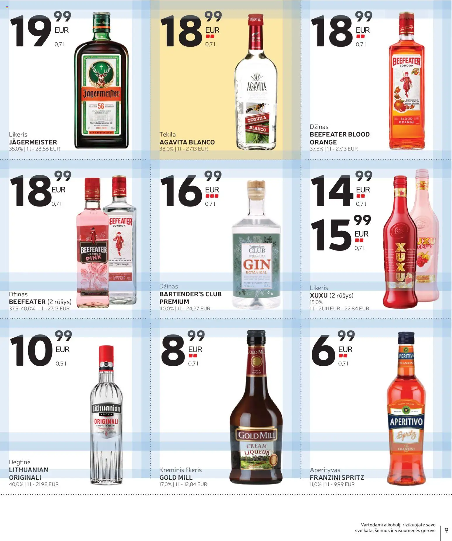 Rimi akcijos nuo 26.05.2026 | Puslapis: 9 | Prekių: Degtinė, Džinas