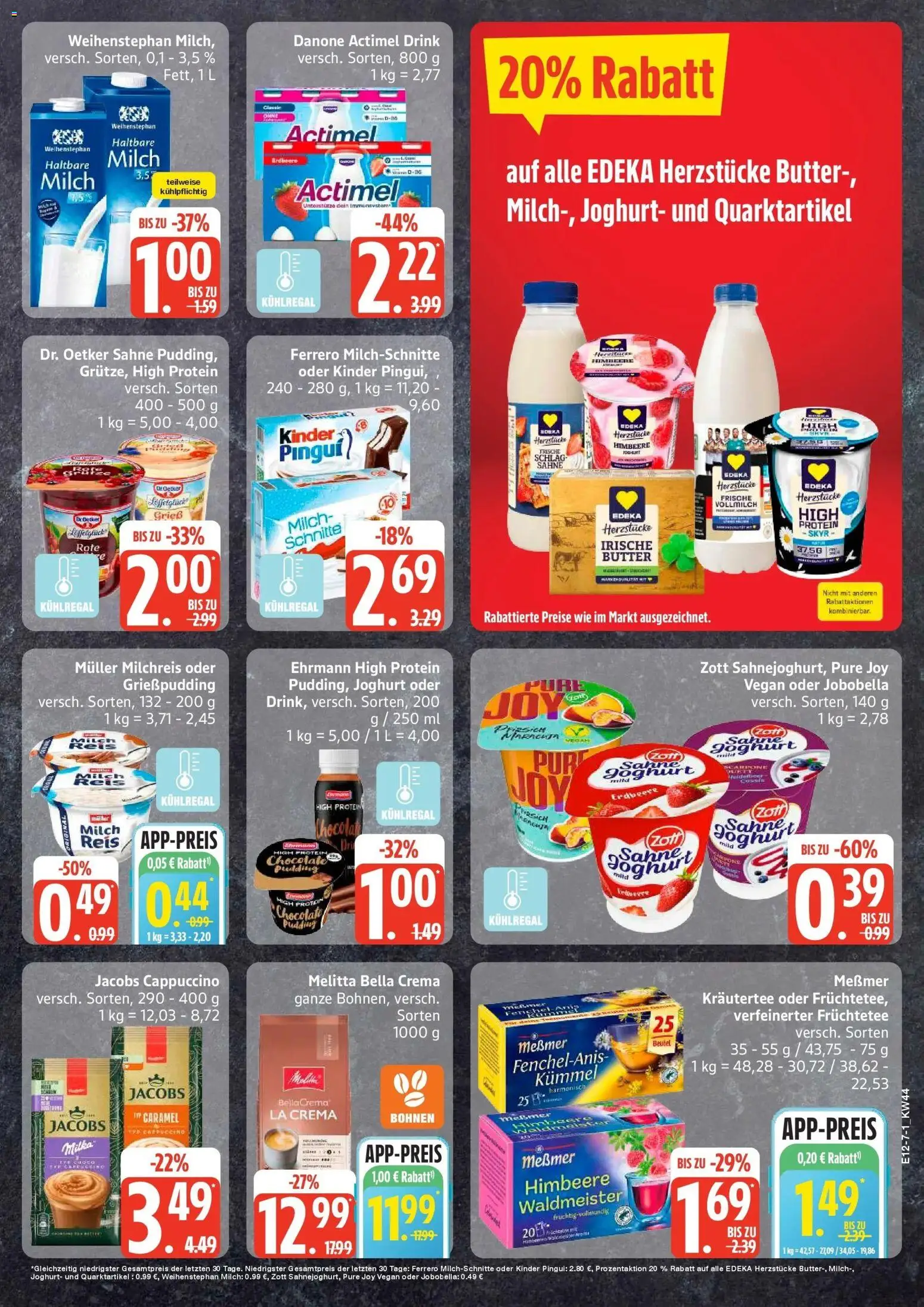 Edeka Prospekt Rostock-Gehlsdorf (ab 26.10.2026) » Angebote Online | Seite: 7 | Produkte: Pudding, Kräutertee, Reis, Sahne