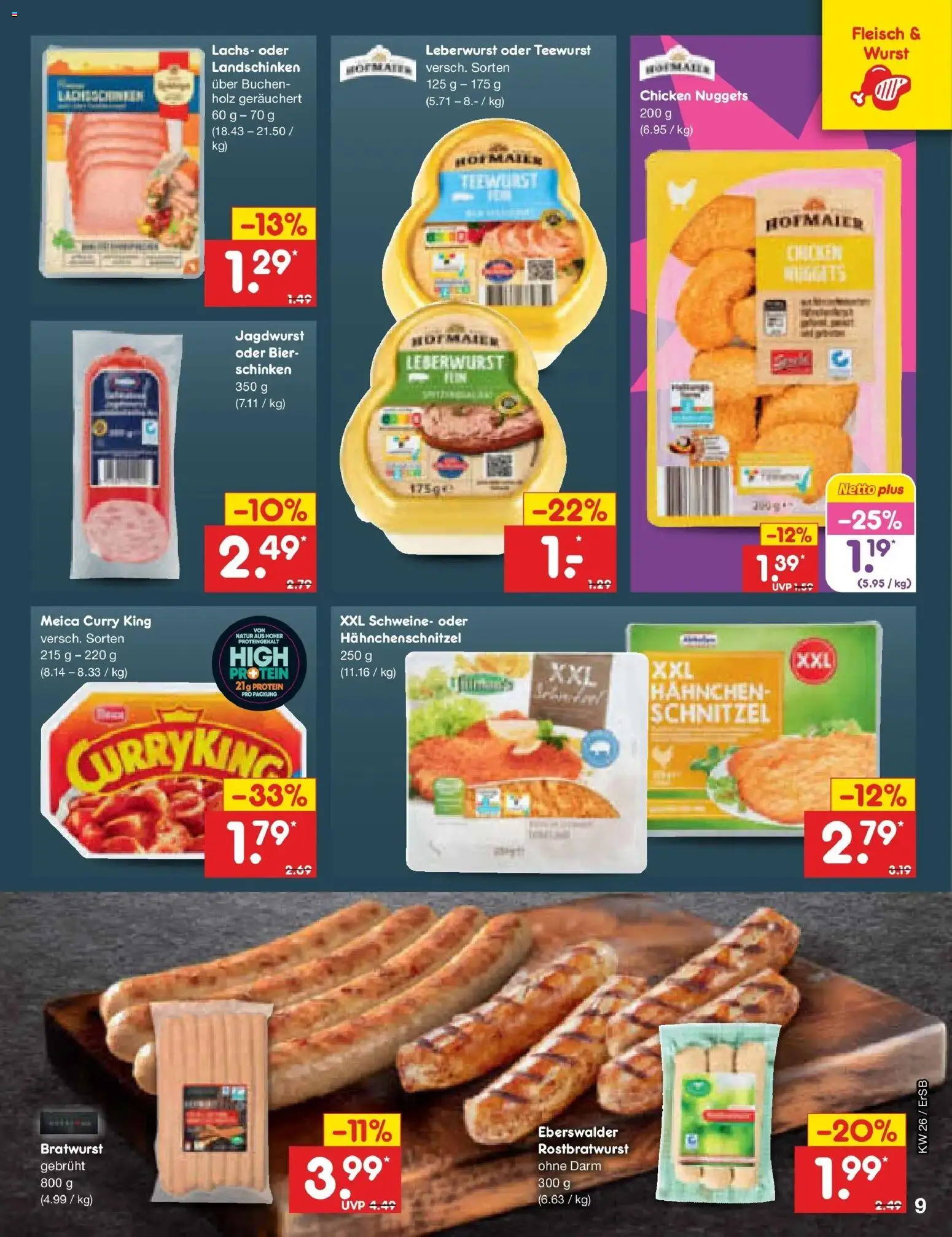 Netto Marken-Discount Prospekt Nordhausen – gültig ab 21.06.2026 | Seite: 11 | Produkte: Hahnchen, Schnitzel, Lachs, Fleisch