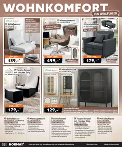 Norma Bestellmagazin Juni 2026 ab 01.06.2026 gültig | Seite: 18 | Produkte: Lautsprecher, Hocker, Vitrinenschrank, Creme