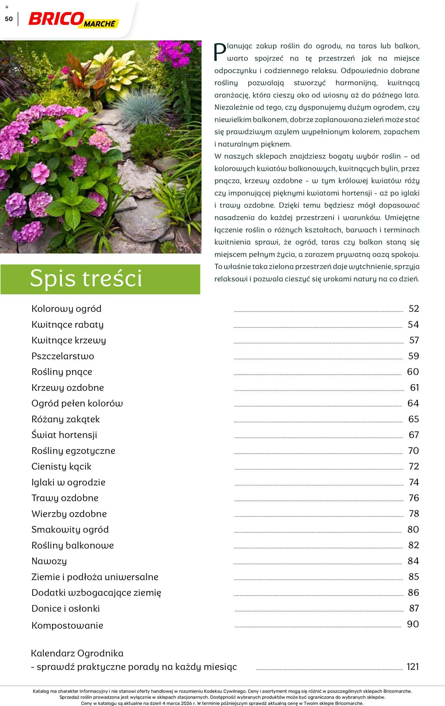 Brico Marché gazetka - Wiosna od 04.03.2026 | Strona: 50 | Produkty: Trawy, Kalendarz, Rosliny