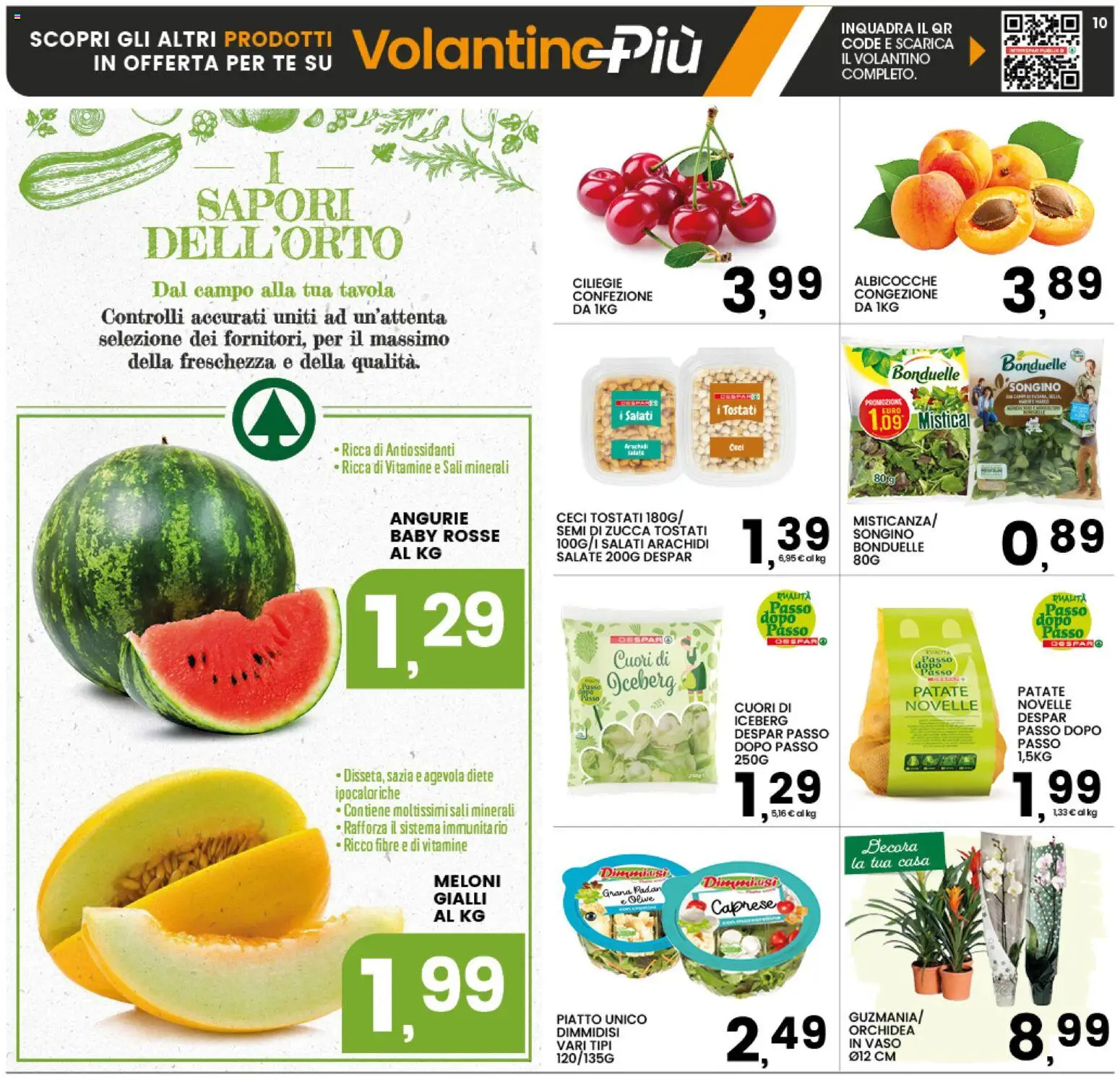 Volantino Interspar del 08.06.2026 | Pagina: 10 | Prodotti: Ceci, Zucca, Albicocche, Orchidea