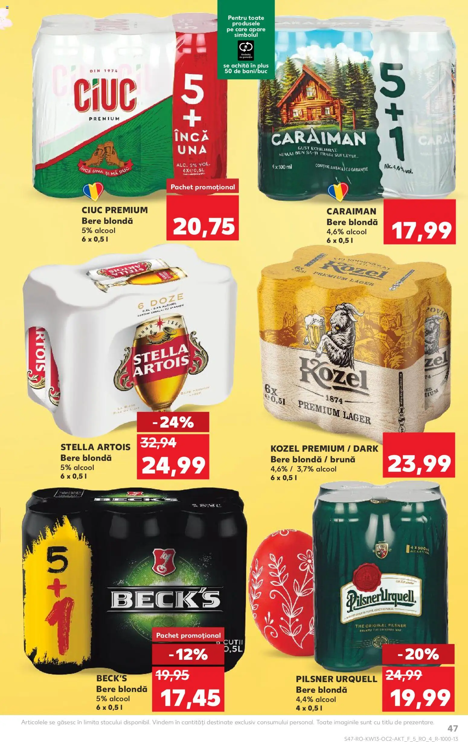 Noul catalog Kaufland – valabil de la 25.03.2026 | Pagină: 47 | Produse: Bere
