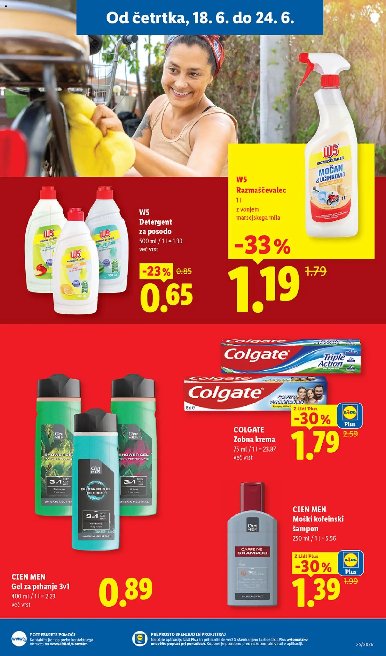 Novi Lidl katalog ponudbe – veljaven od 18.06.2026 | Stran: 21 | Izdelki: Gel za prhanje, Sampon, Krema, Detergent
