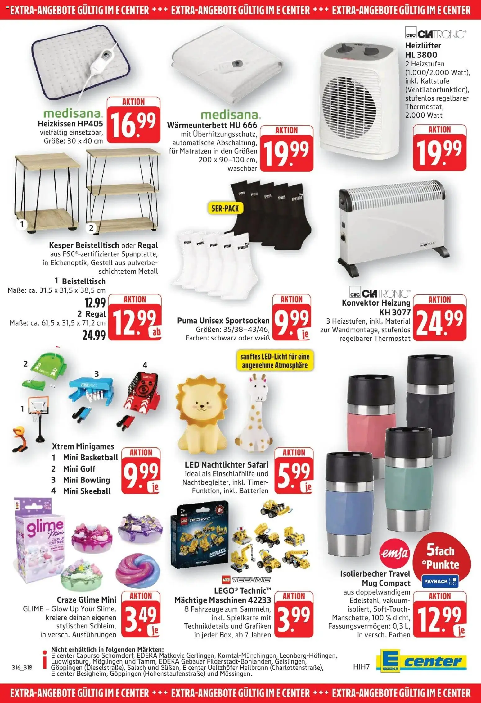 Edeka Prospekt Eislingen (ab 28.09.2026) » Angebote Online | Seite: 27 | Produkte: Beistelltisch, Batterien, Regal, Basketball