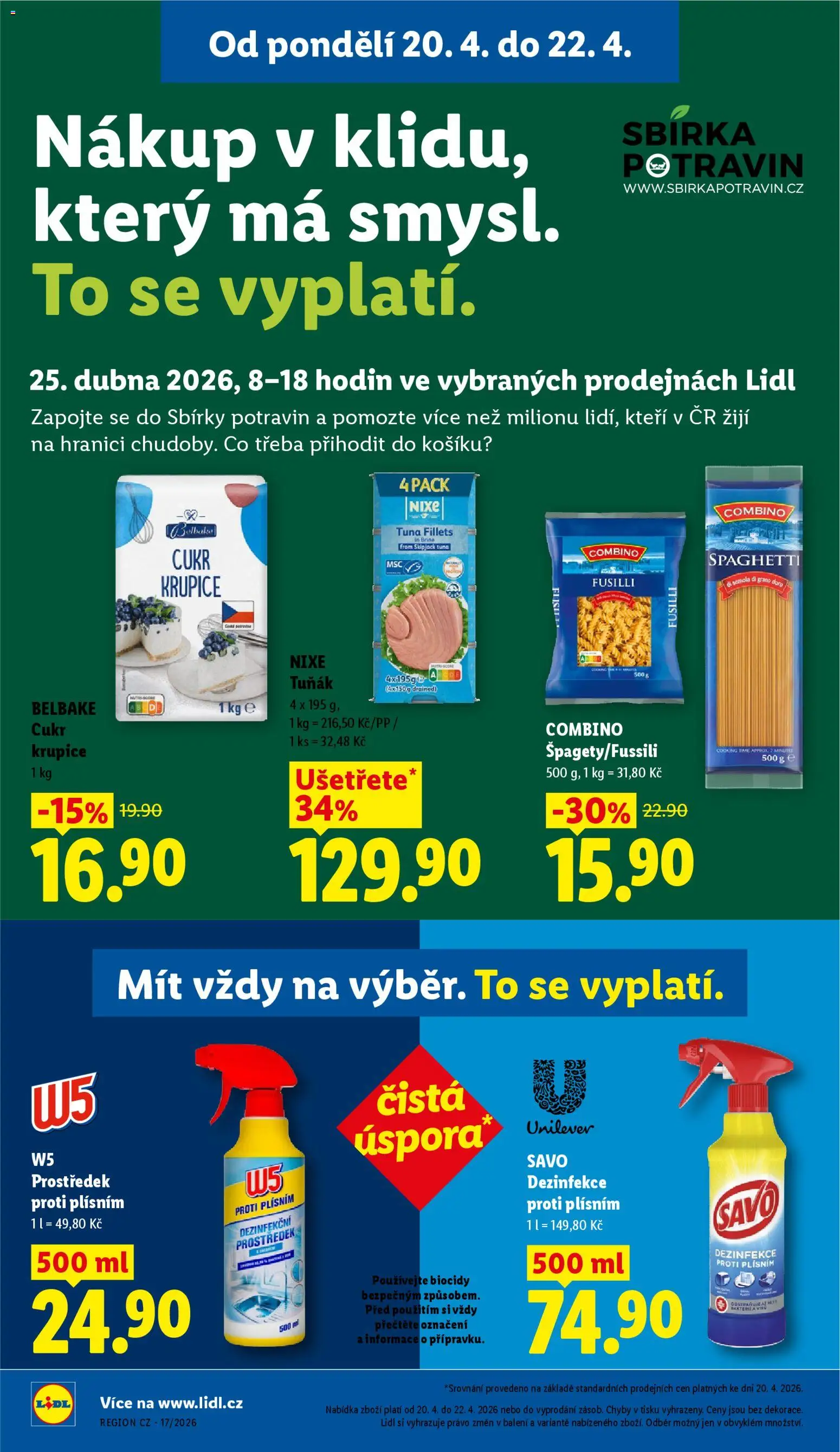 Lidl leták od 20.04.2026 | Strana: 28 | Produkty: Tuňák, Cukr krupice, Cukr, W5
