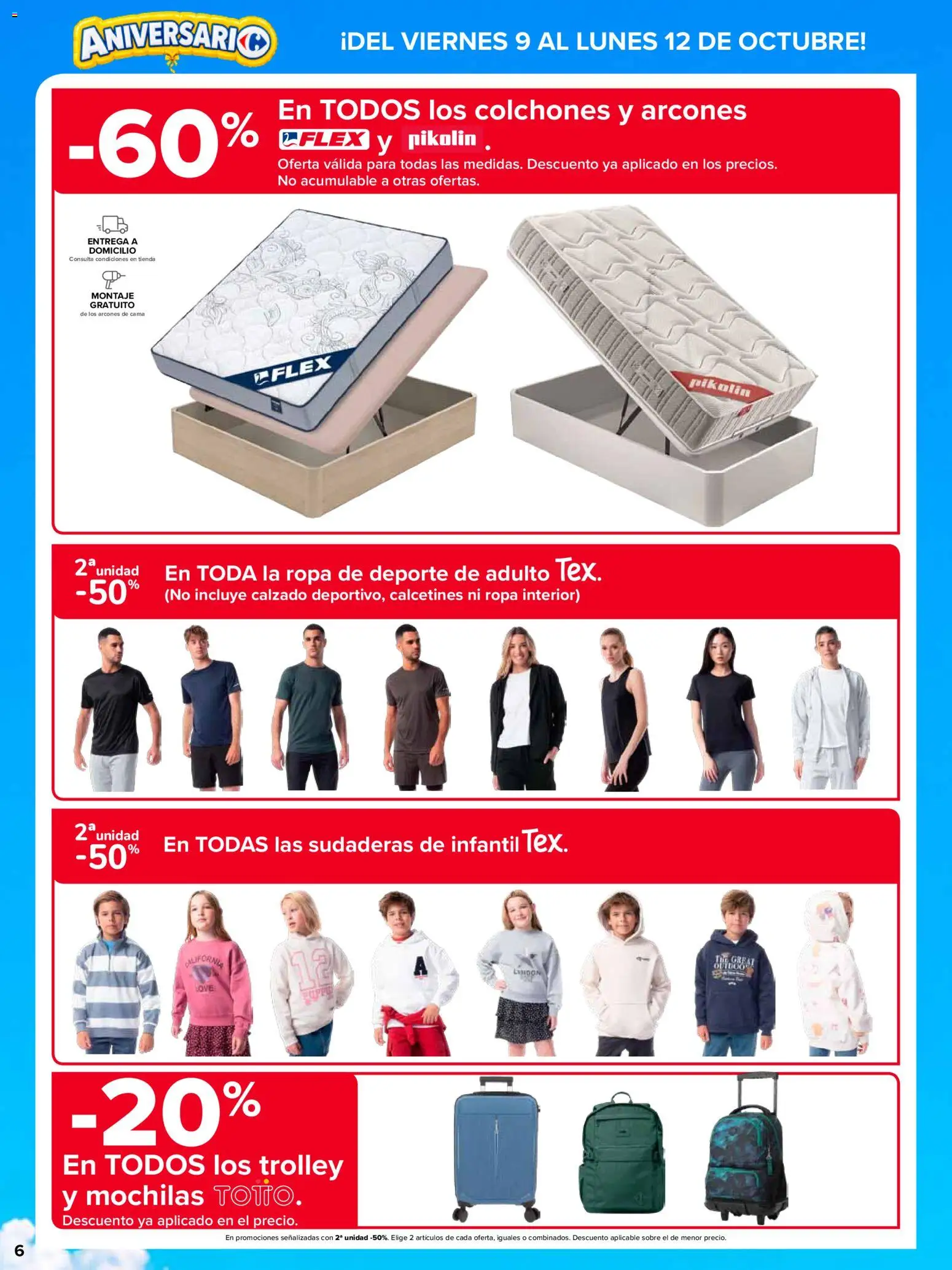 Carrefour Precio Imbatible │ válido desde el 09/10/2026 | Página: 6 | Productos: Ropa interior, Ropa, Calcetines, Cama