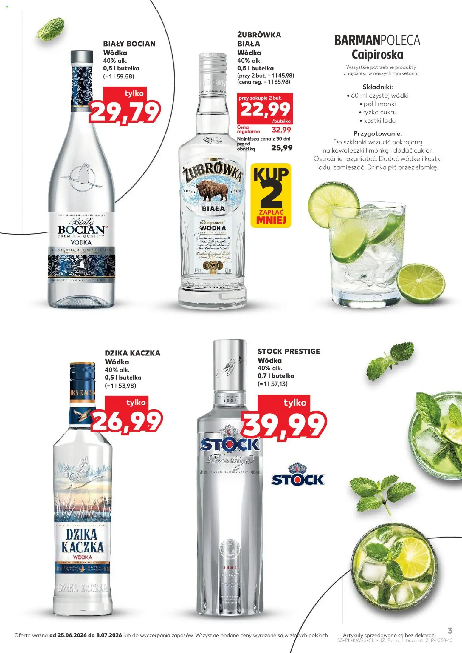 Kaufland Polsko leták - Barek od 25.06.2026 | Strana: 3 | Produkty: Finest, Vodka, Zubrowka