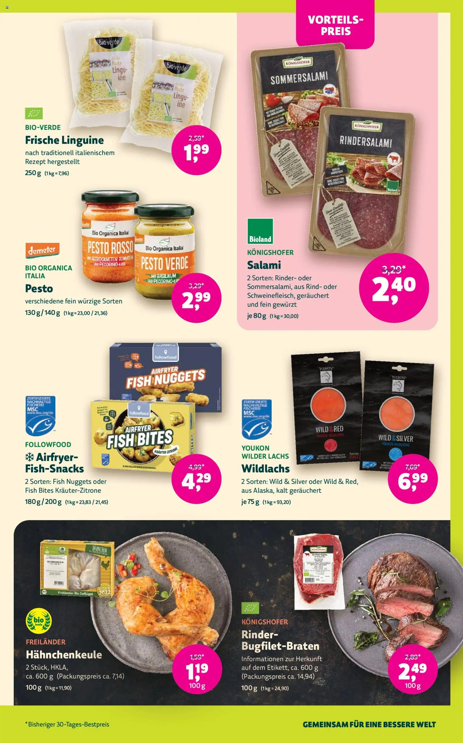 Denns BioMarkt Angebote – gültig ab 07.10.2026 | Seite: 9 | Produkte: Lachs, Zitrone, Pasta, Salami