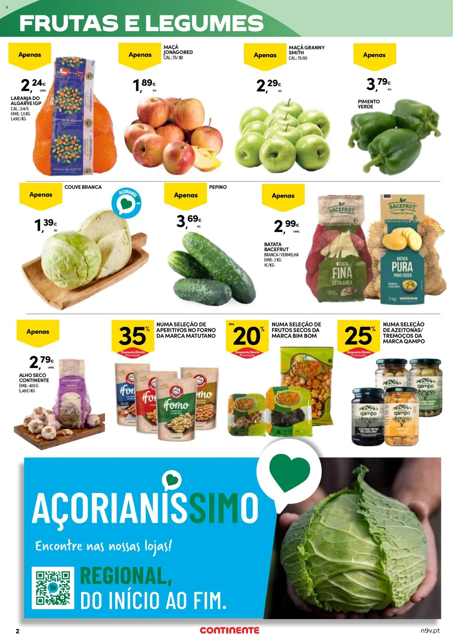 Continente Açores  │ válido de 16.04.2026 | Página: 2 | Produtos: Batata, Forno, Maça, Couve