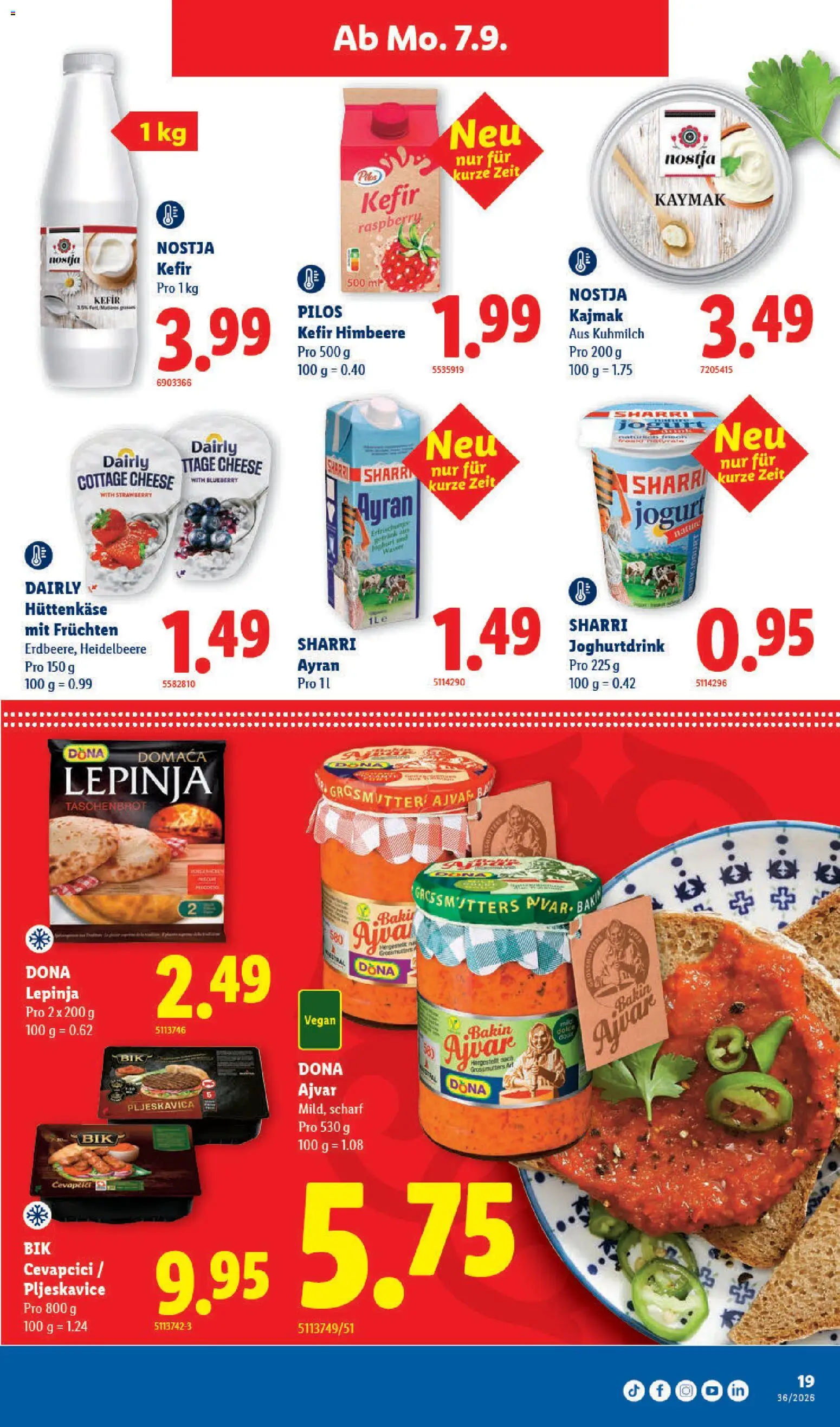 Lidl aktionen – gültig ab 03.09.2026 | Seite: 23 | Produkte: Kefir, Getränke, Joghurt, Wasser