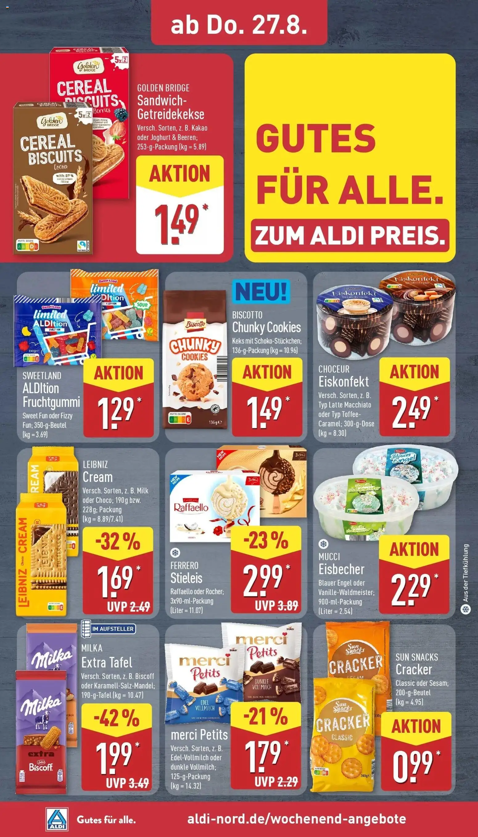 Aldi Aktueller Prospekt (ab 24.08.2026) » Angebote Online | Seite: 30 | Produkte: Raffaello, Merci, Joghurt, Milka