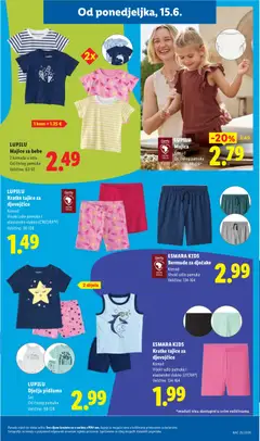 LUPILU Kratke tajice za djevojčice, Komad, Visoki udio pamuka i, elastansko vlakno (CREORA™), Veličine: 98-128 - Pregled kataloga iz trgovine Lidl, vrijedi od 15.06.2026 | Stranica: 33