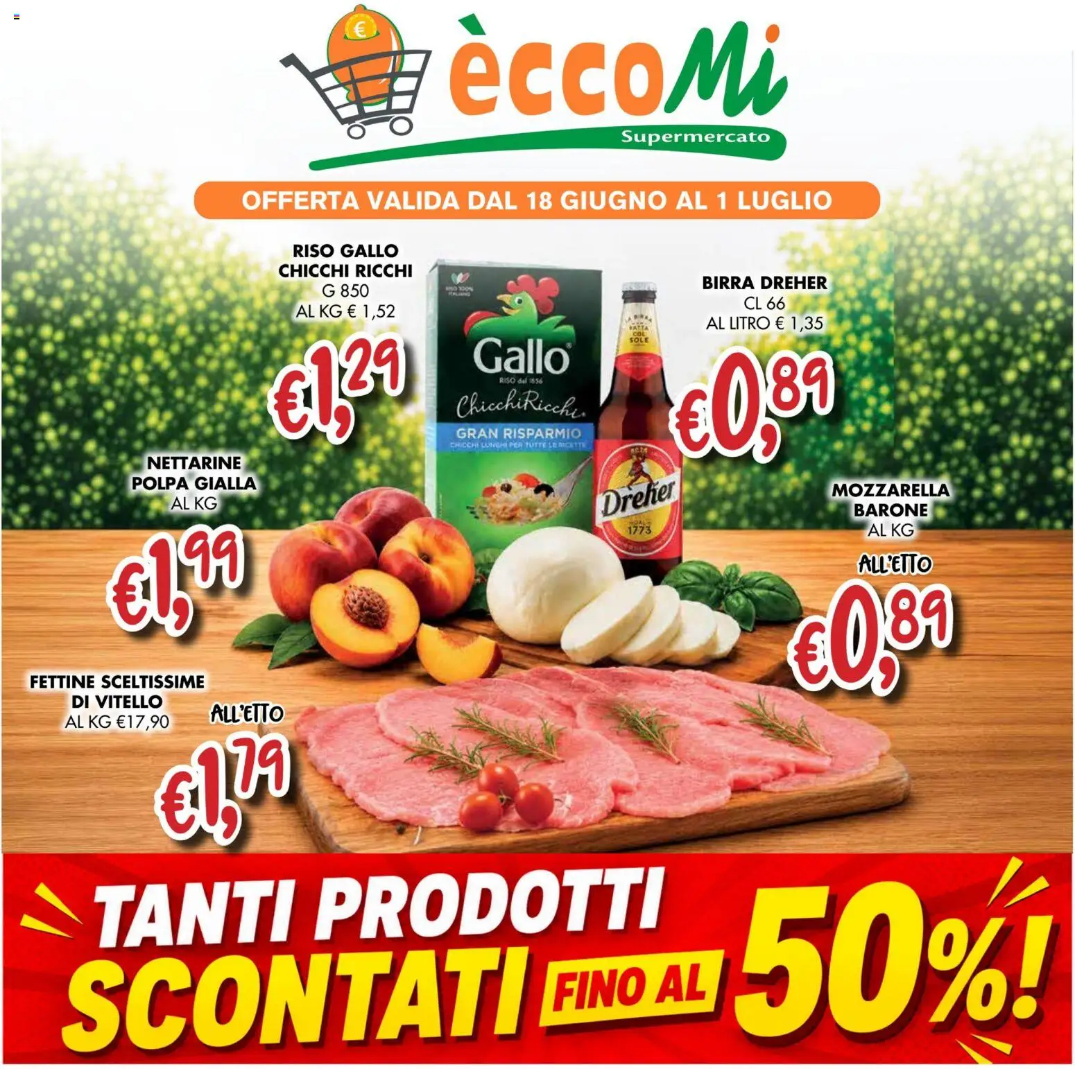 Volantino Coal del 18.06.2026 | Pagina: 1 | Prodotti: Birra, Riso, Mozzarella, Vitello