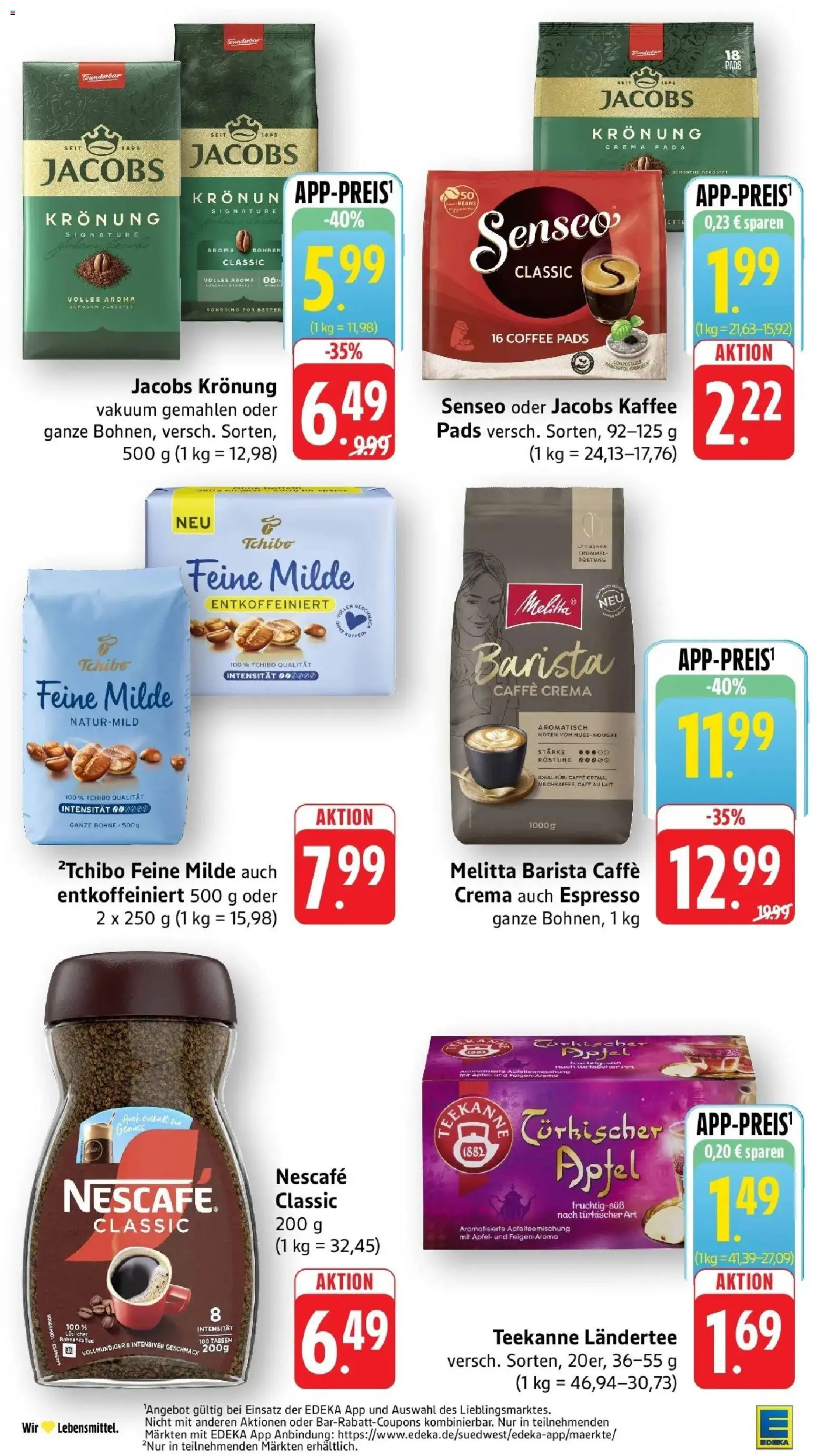 Edeka Prospekt Bad Bergzabern (ab 21.09.2026) » Angebote Online | Seite: 22 | Produkte: Melitta, Senseo, Äpfel, Teekanne