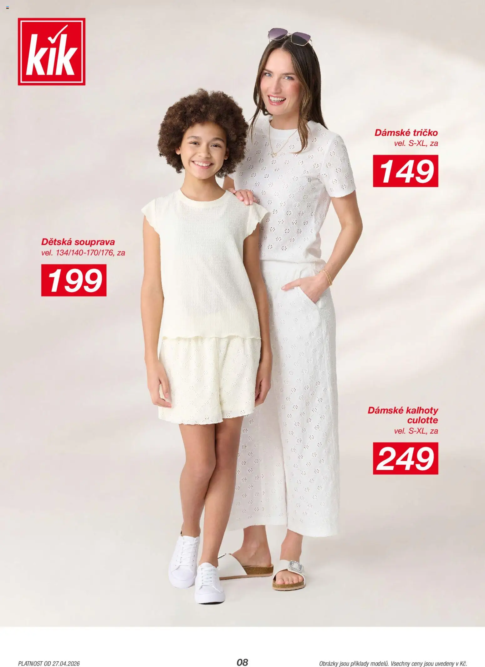 Kik leták od 27.04.2026 | Strana: 8 | Produkty: Tričko, Kalhoty
