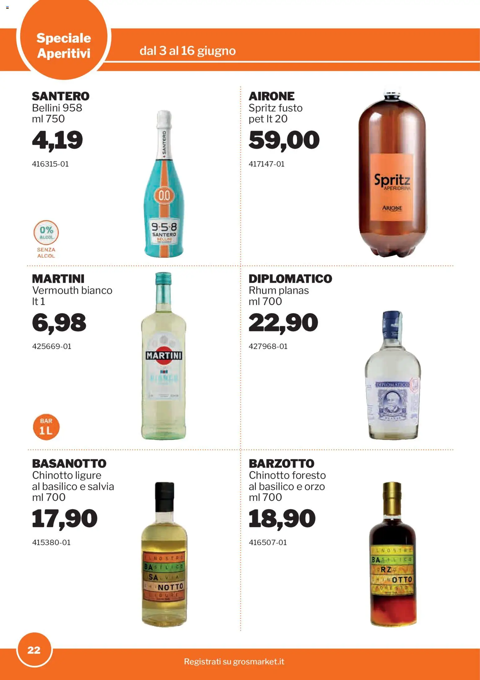 Volantino Sogegross del 03.06.2026 | Pagina: 22 | Prodotti: Chinotto, Basilico
