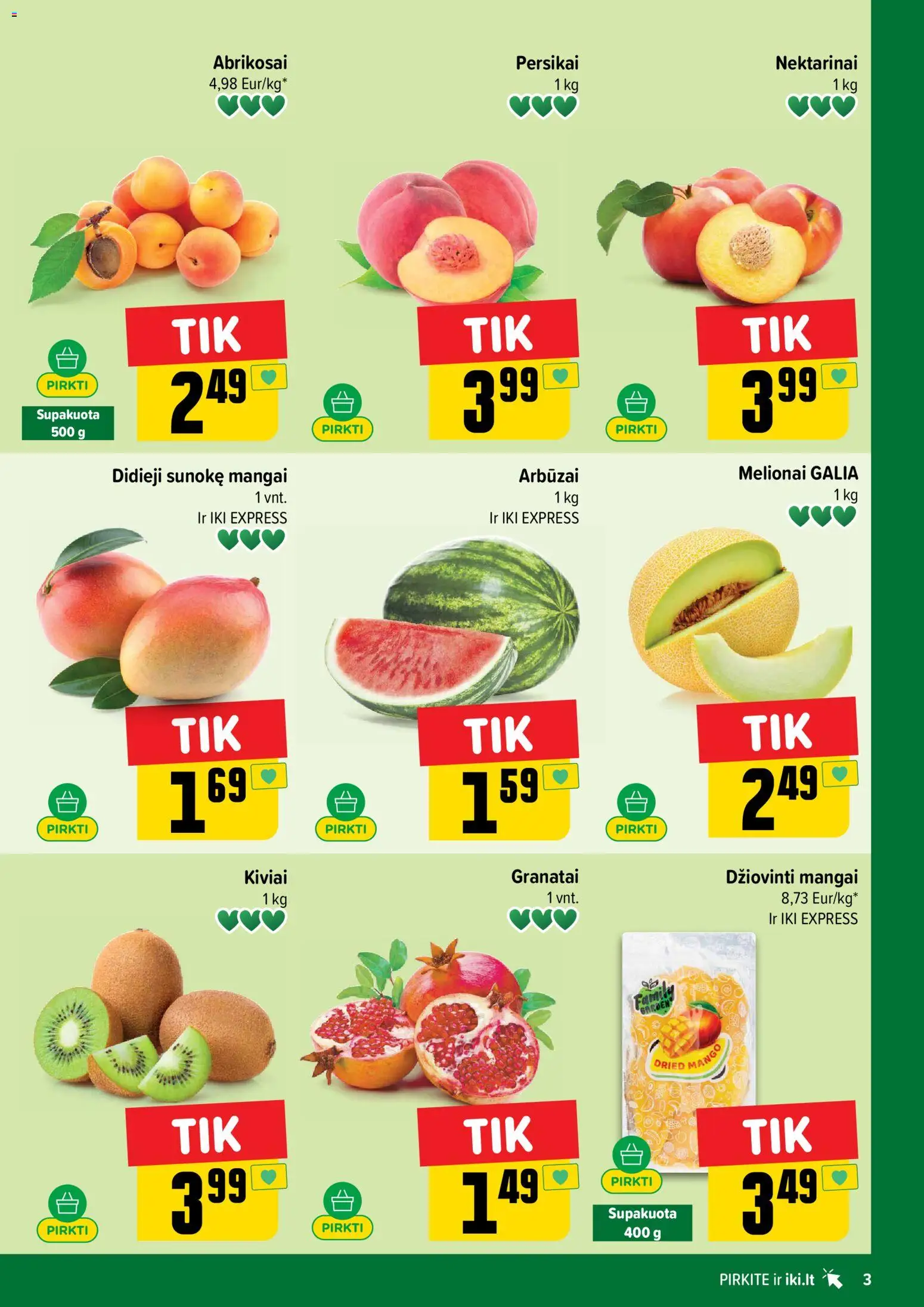IKI akcijos nuo 25.05.2026 | Puslapis: 3 | Prekių: Kiviai