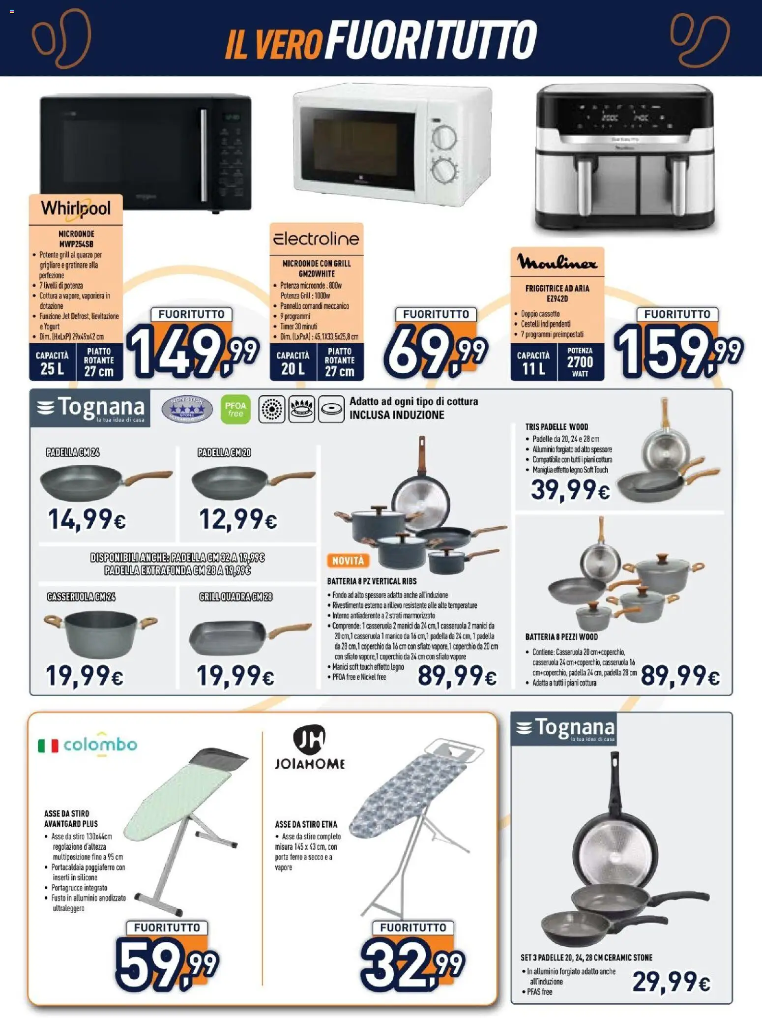 Volantino Unieuro del 27/07/2026 | Pagina: 21 | Prodotti: Padella, Piatto, Casseruola, Alluminio