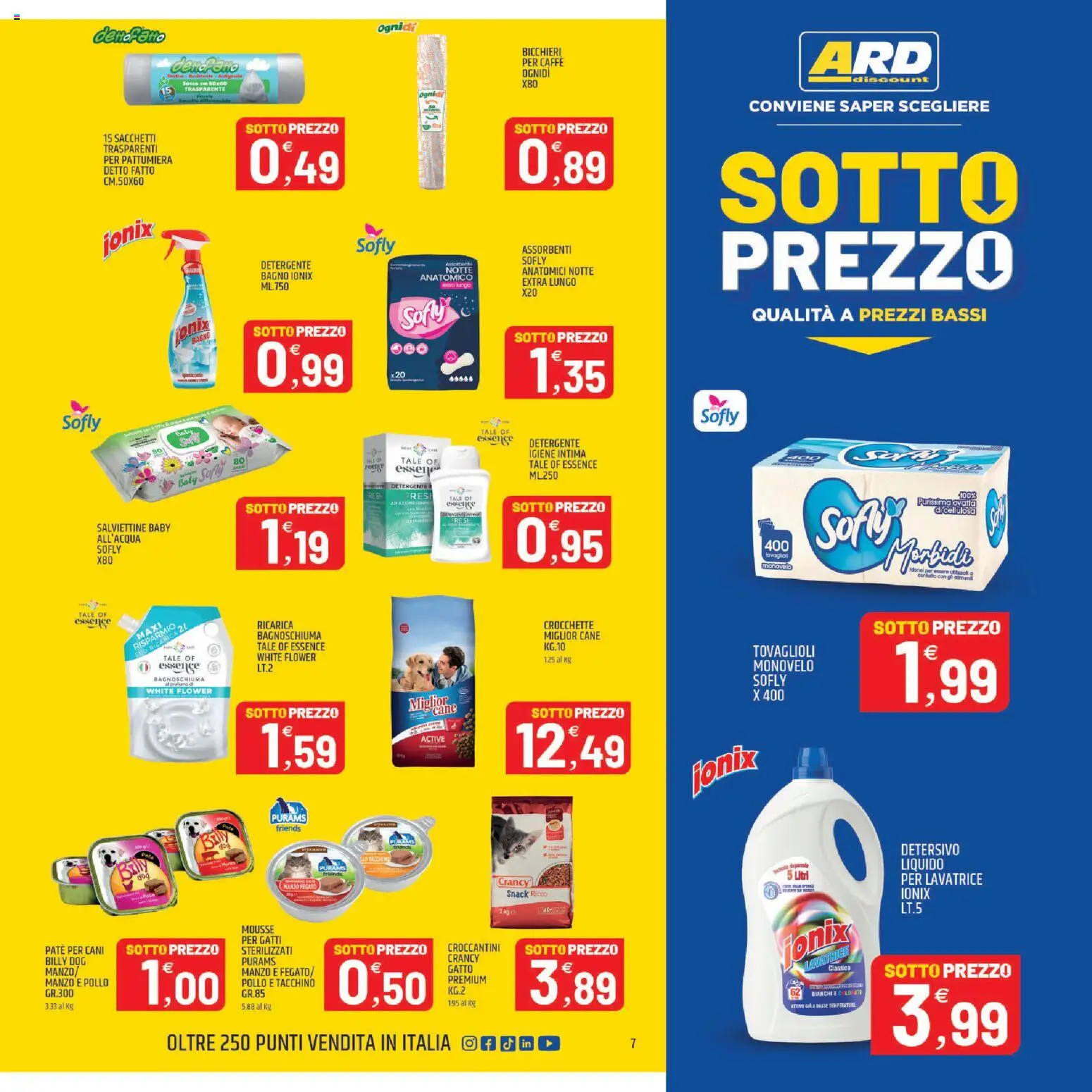 Volantino ARD Discount del 27.04.2026 | Pagina: 7 | Prodotti: Paté, Manzo, Crocchette, Lavatrice