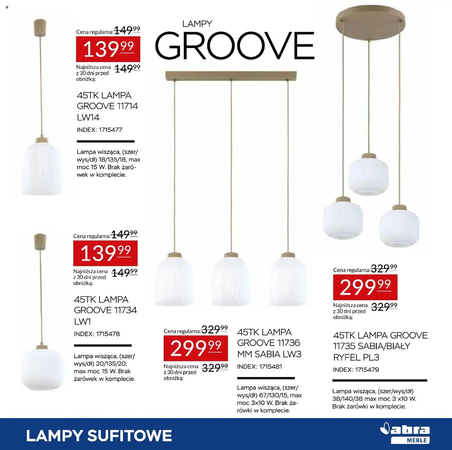 Abra meble gazetka od 24.09.2026 | Strona: 3 | Produkty: Lampa, Żarówki
