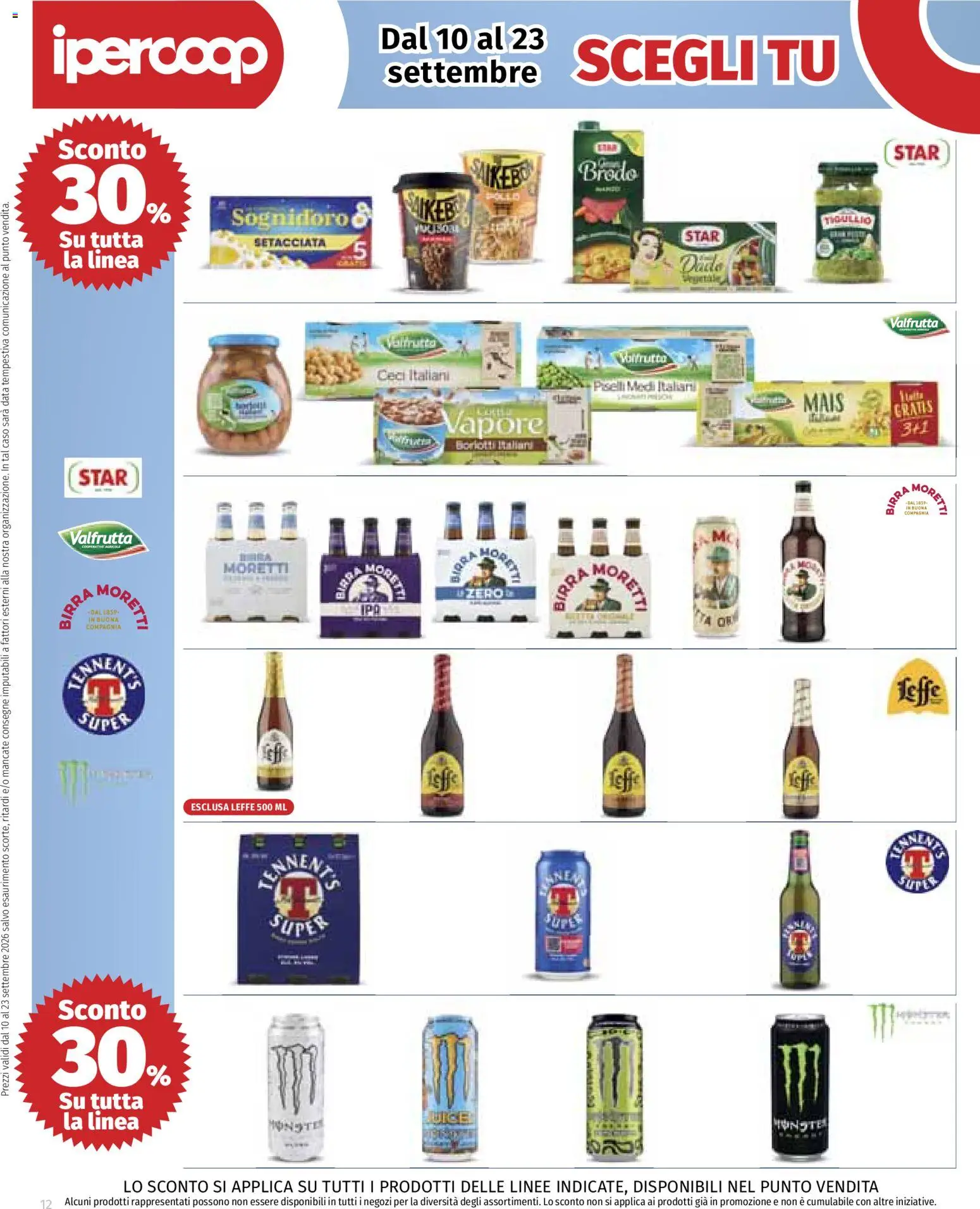 Volantino Ipercoop del 10/09/2026 | Pagina: 12 | Prodotti: Birra, Ceci, Data, Mais