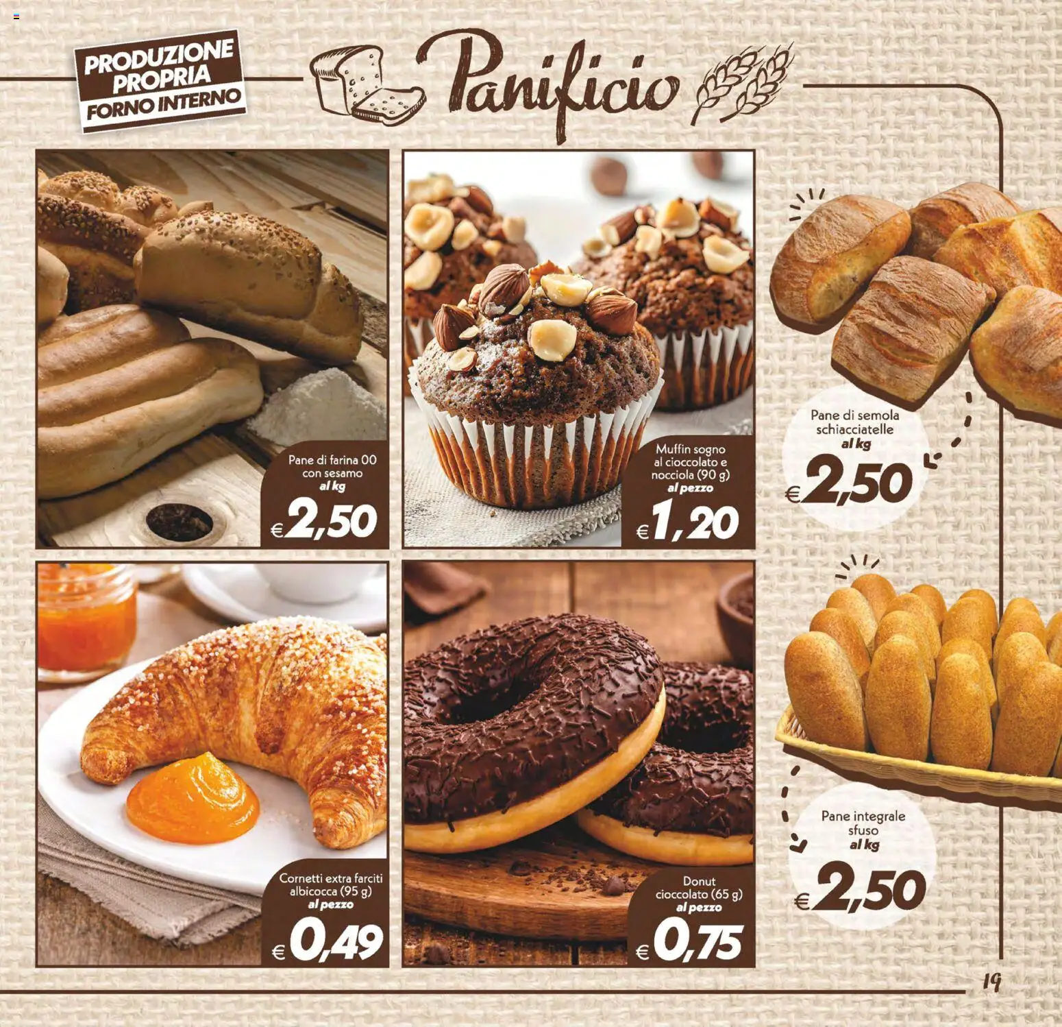 Volantino SuperConveniente del 13/10/2026 | Pagina: 19 | Prodotti: Farina, Semola, Sesamo, Forno