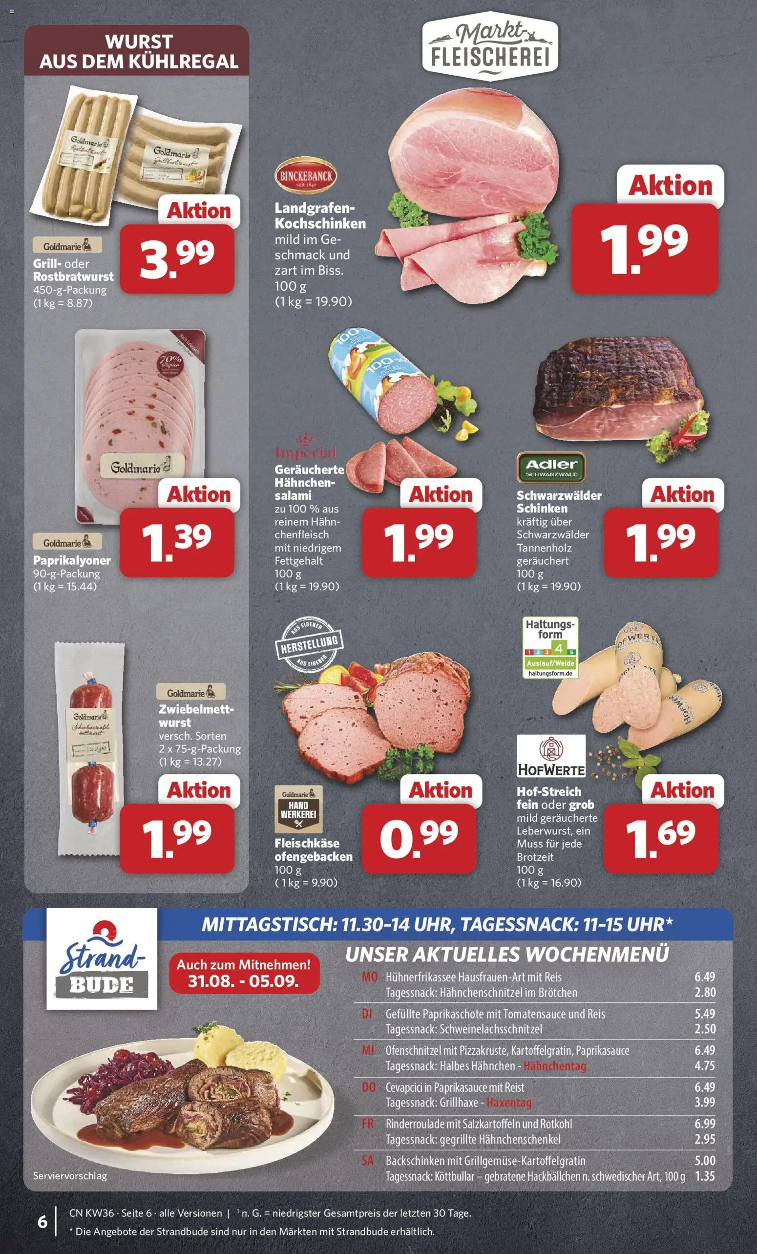Combi Prospekt – gültig ab 31.08.2026 | Seite: 6 | Produkte: Grill, Rotkohl, Salami, Schinken